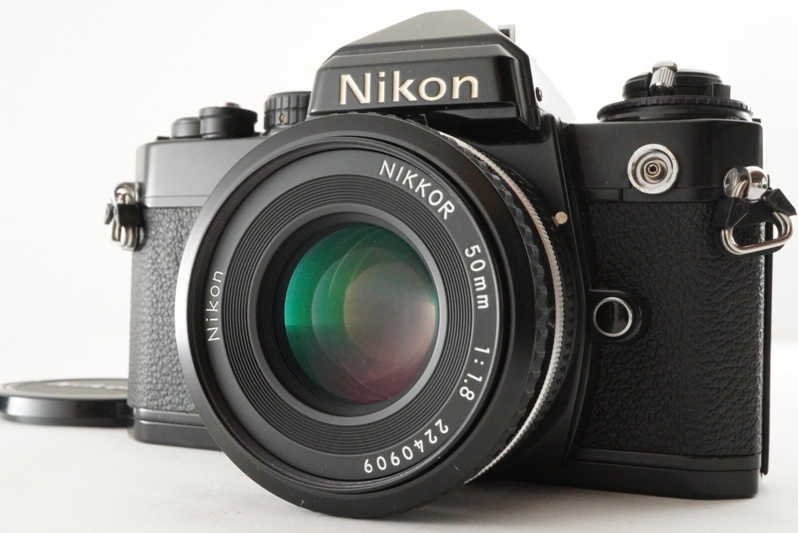 Nikon FE Black + Ai-s NIKKOR 50mm F1.8 Pancake SLR Film Camera from Japan  #9730