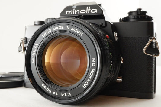 New Light Seals MINOLTA XD Black�E‹MD ROKKOR 50mm 1.4 Film Camera from Japan #8787