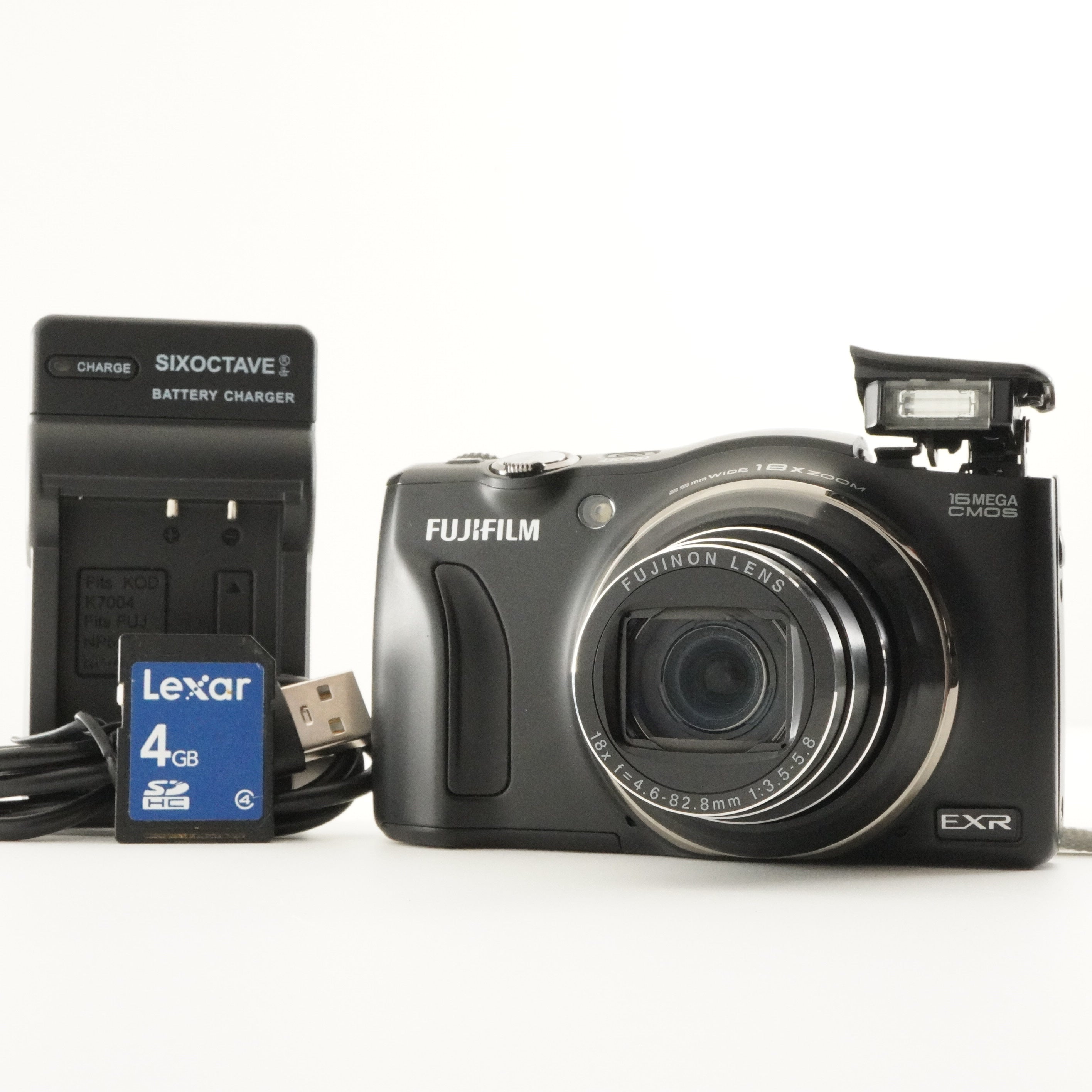 FUJIFILM FINEPIX F820EXR Black + 4GB SDHC Card Digital Camera from