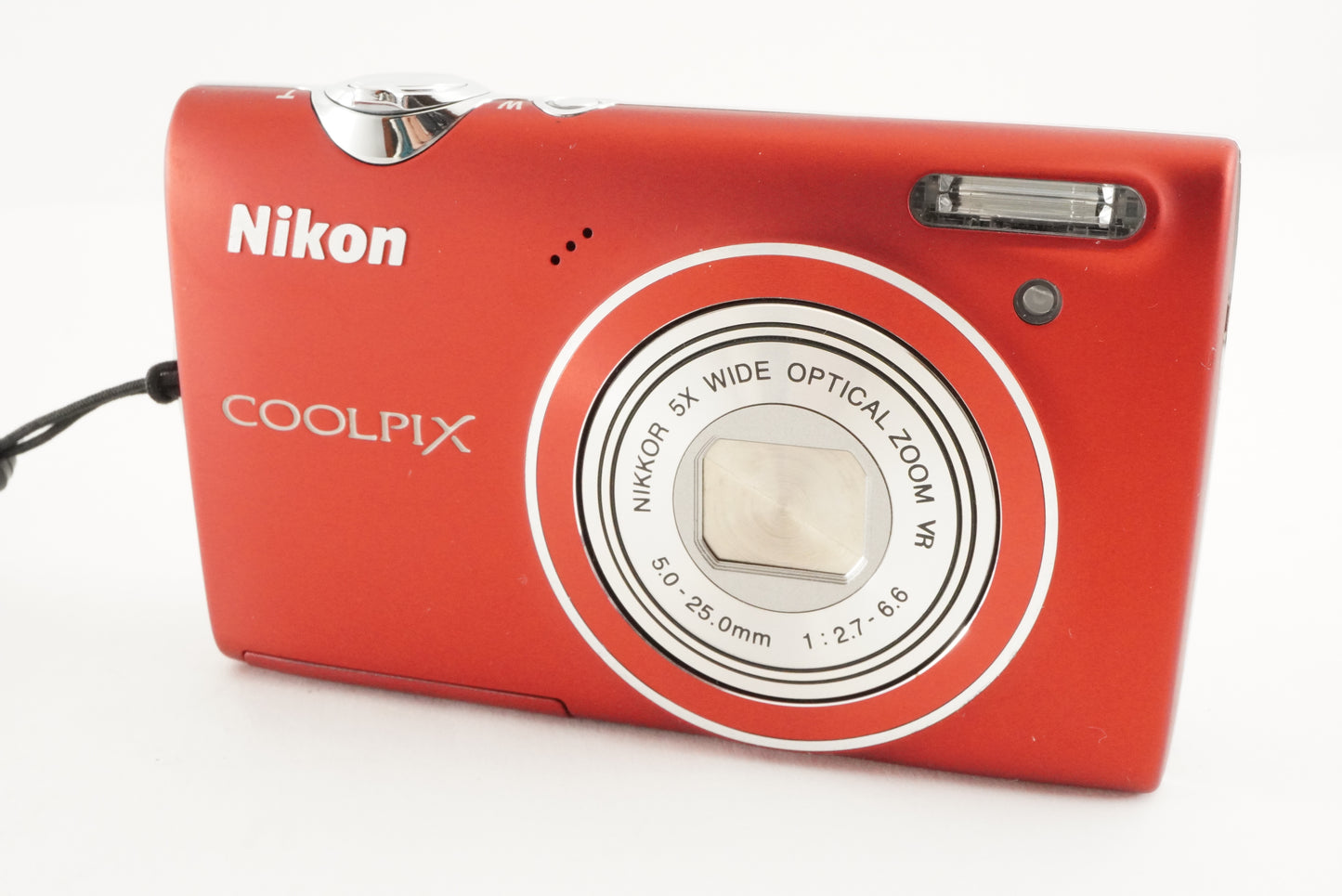 Nikon COOLPIX S5100 Red & 4GB SDHC Card Compact Digital Camera from Japan #1797