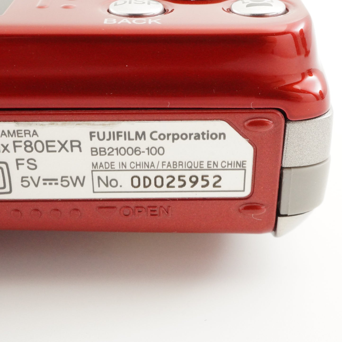 FUJIFILM FinePix F80 EXR Red With 4GB SDHC Card Digital Camera from Japan #4708