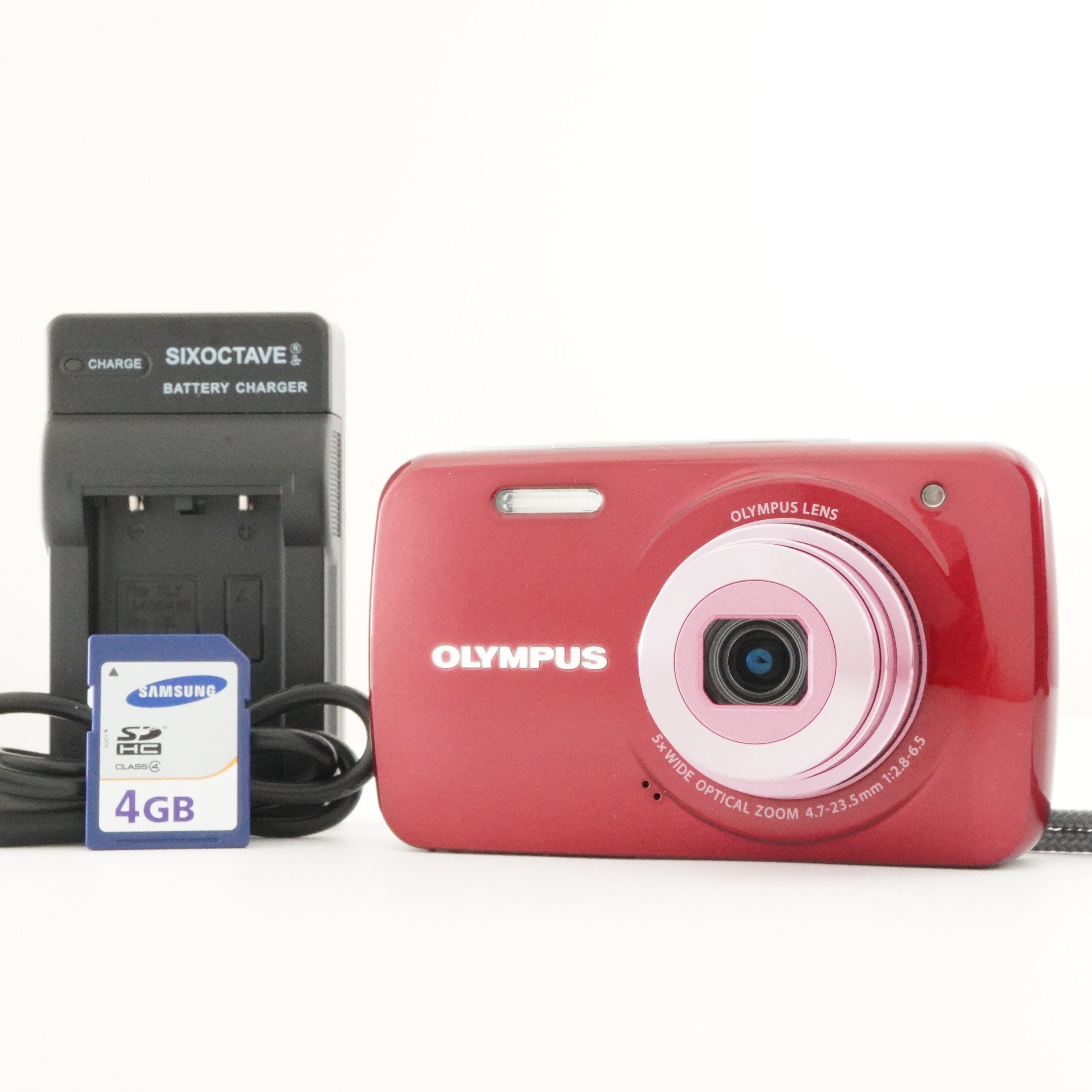 OLYMPUS VH-210 動作確認済み OLYMPUS VH-210 Red With 4GB SDHC Card Digital Camera from