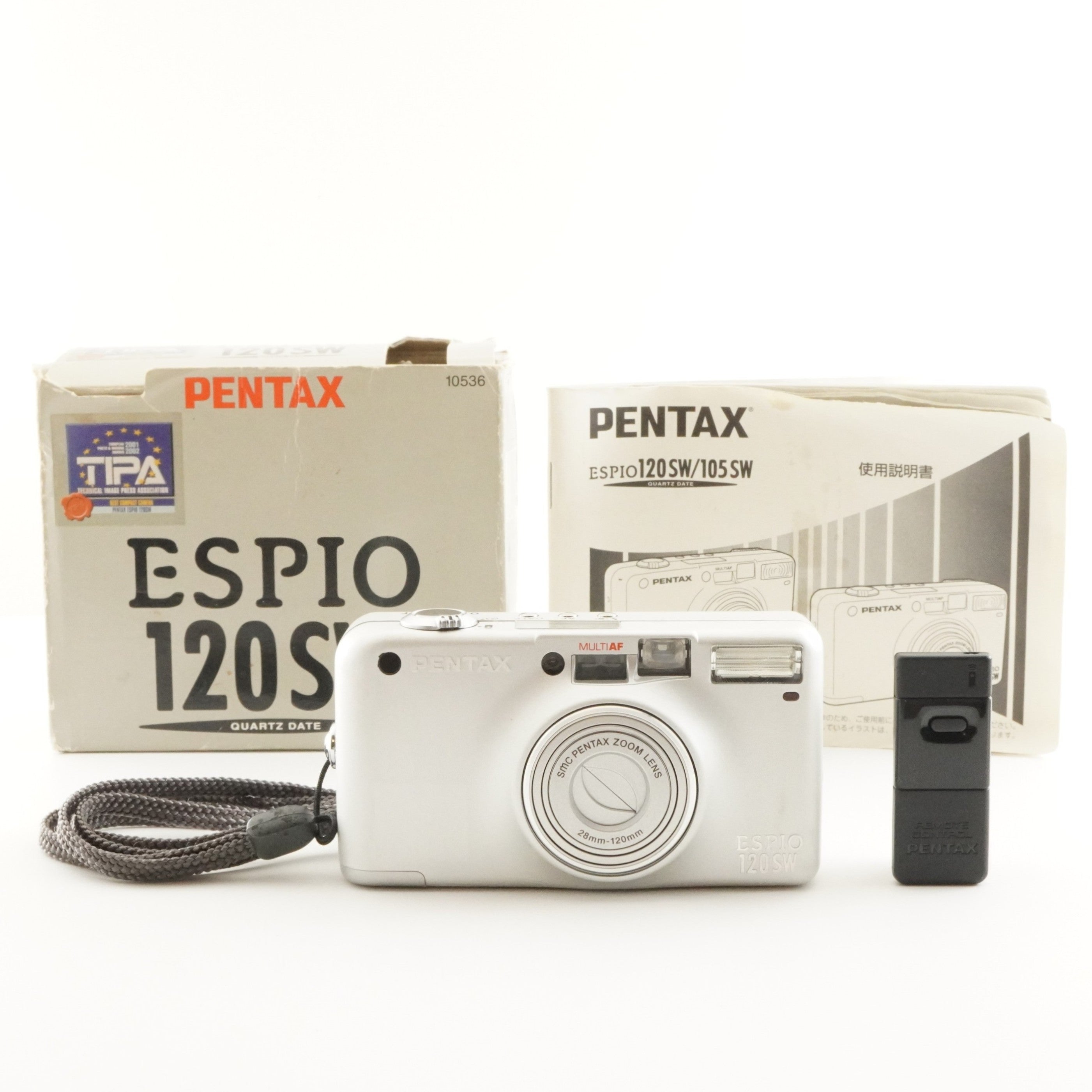 PENTAX ESPIO 120SW II Silver In Box Point Shoot Film Camera from