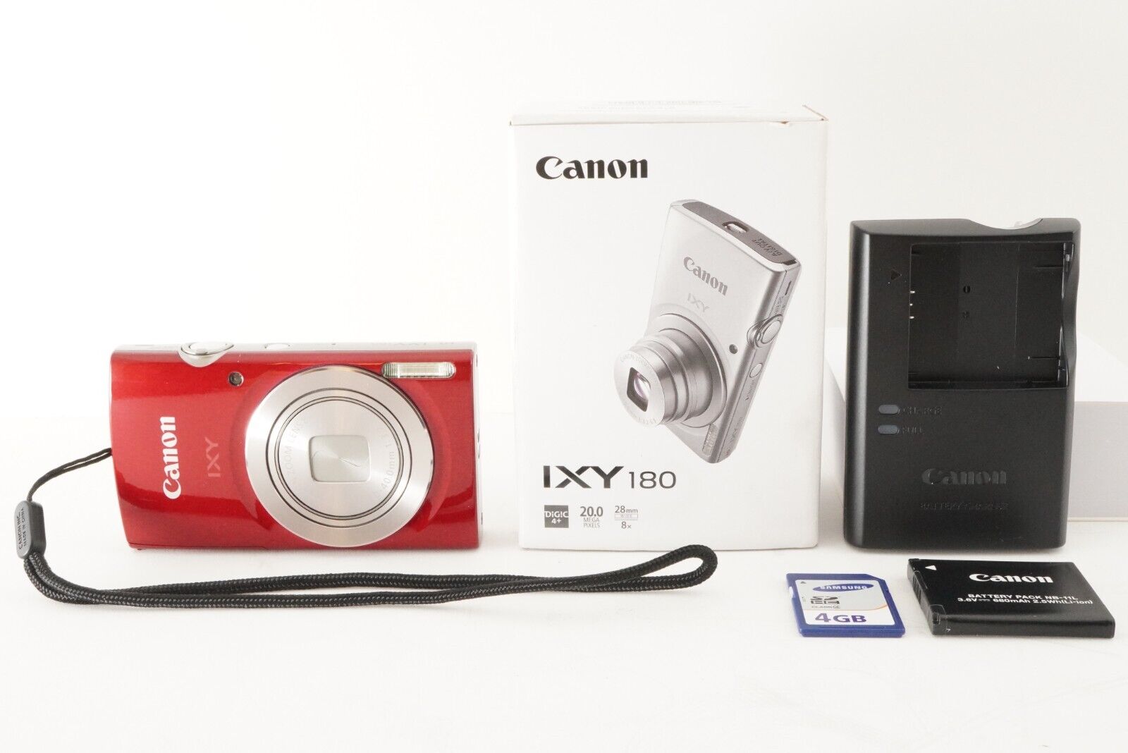 CANON IXY 180 Red In Box Point & Shoot Digital Camera from