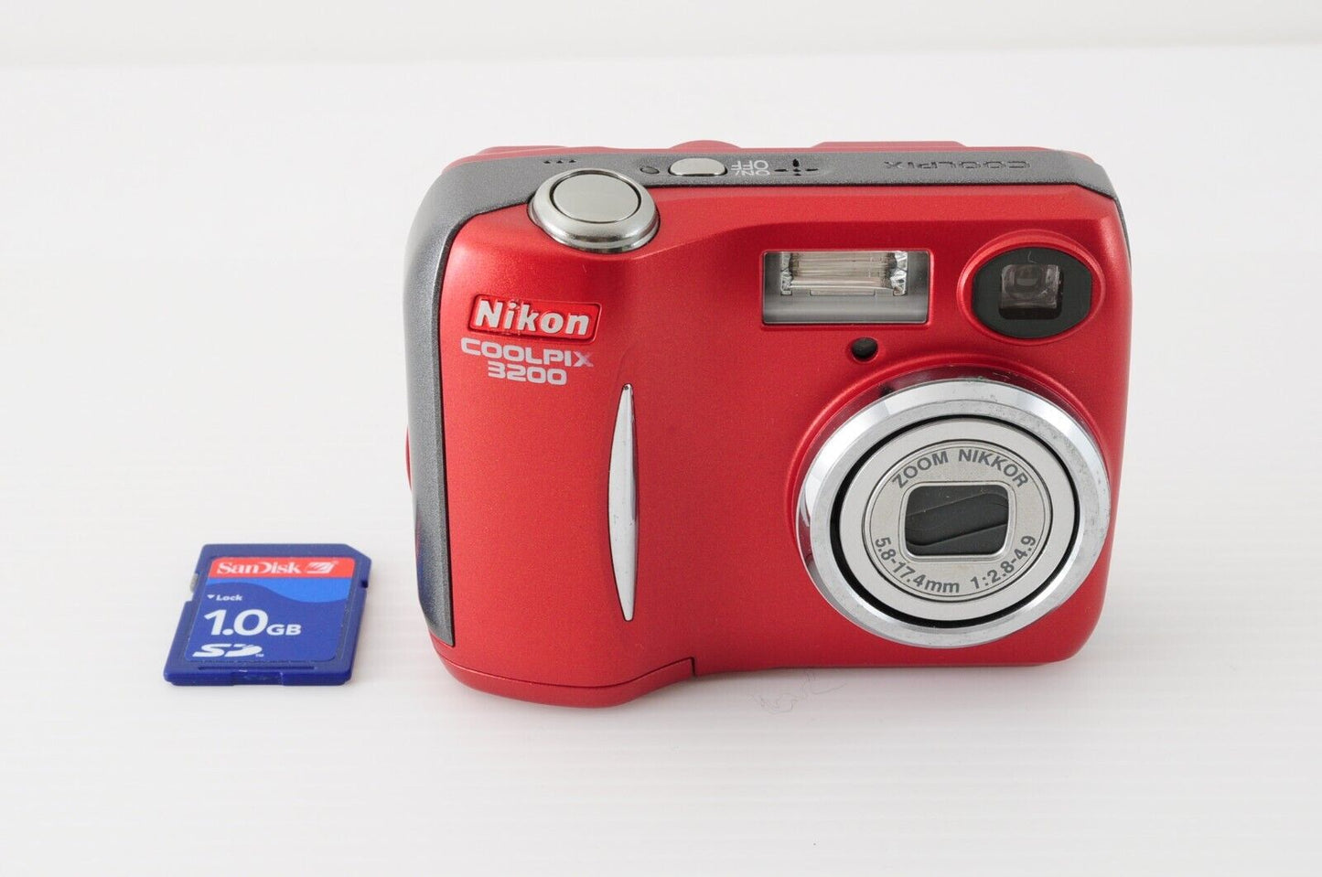 NIKON COOLPIX 3200 Red Point & Shoot Digital Camera from Japan #6765