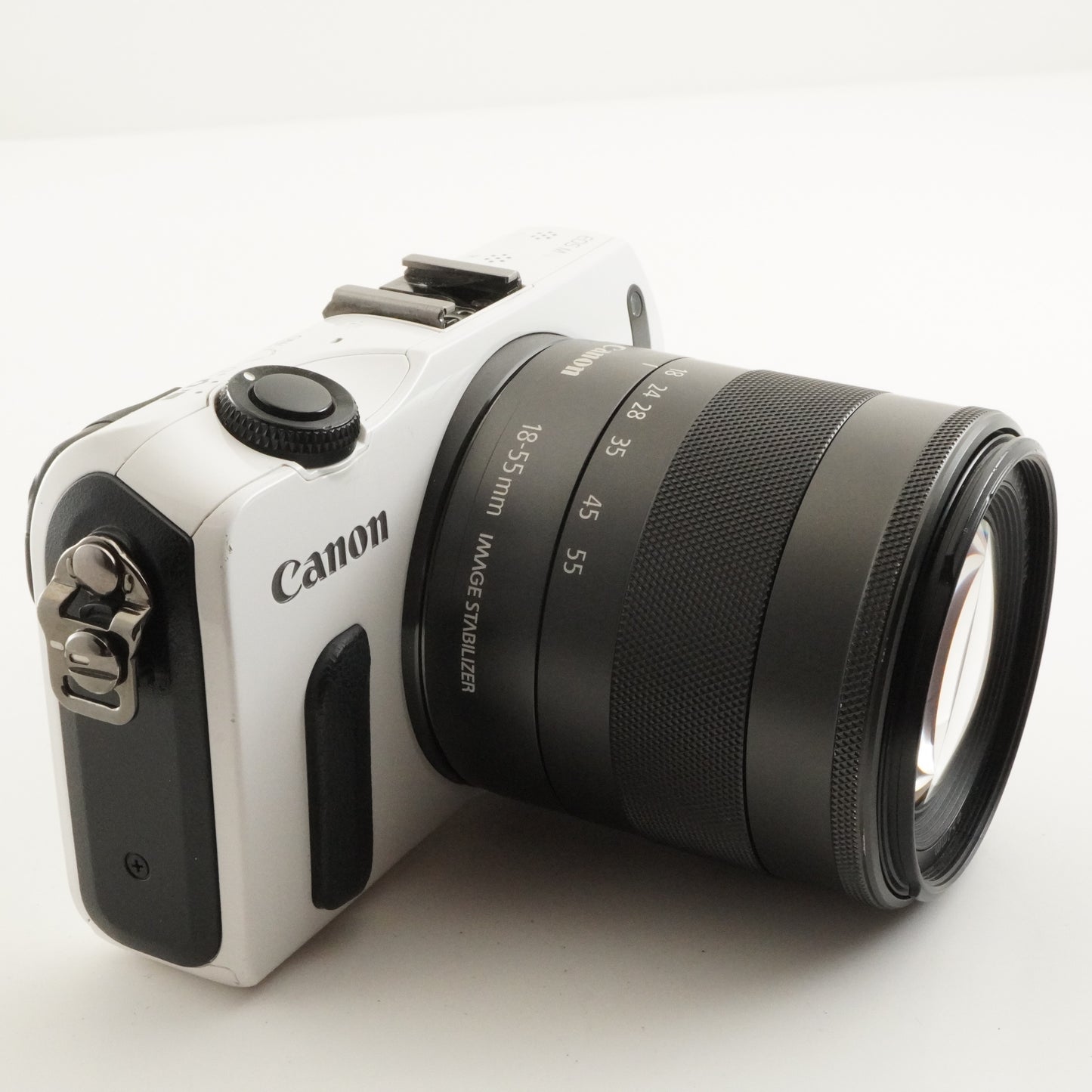Canon EOS M White + EF-M 18-55mm IS STM + 4GB SDHC Card from Japan #10065