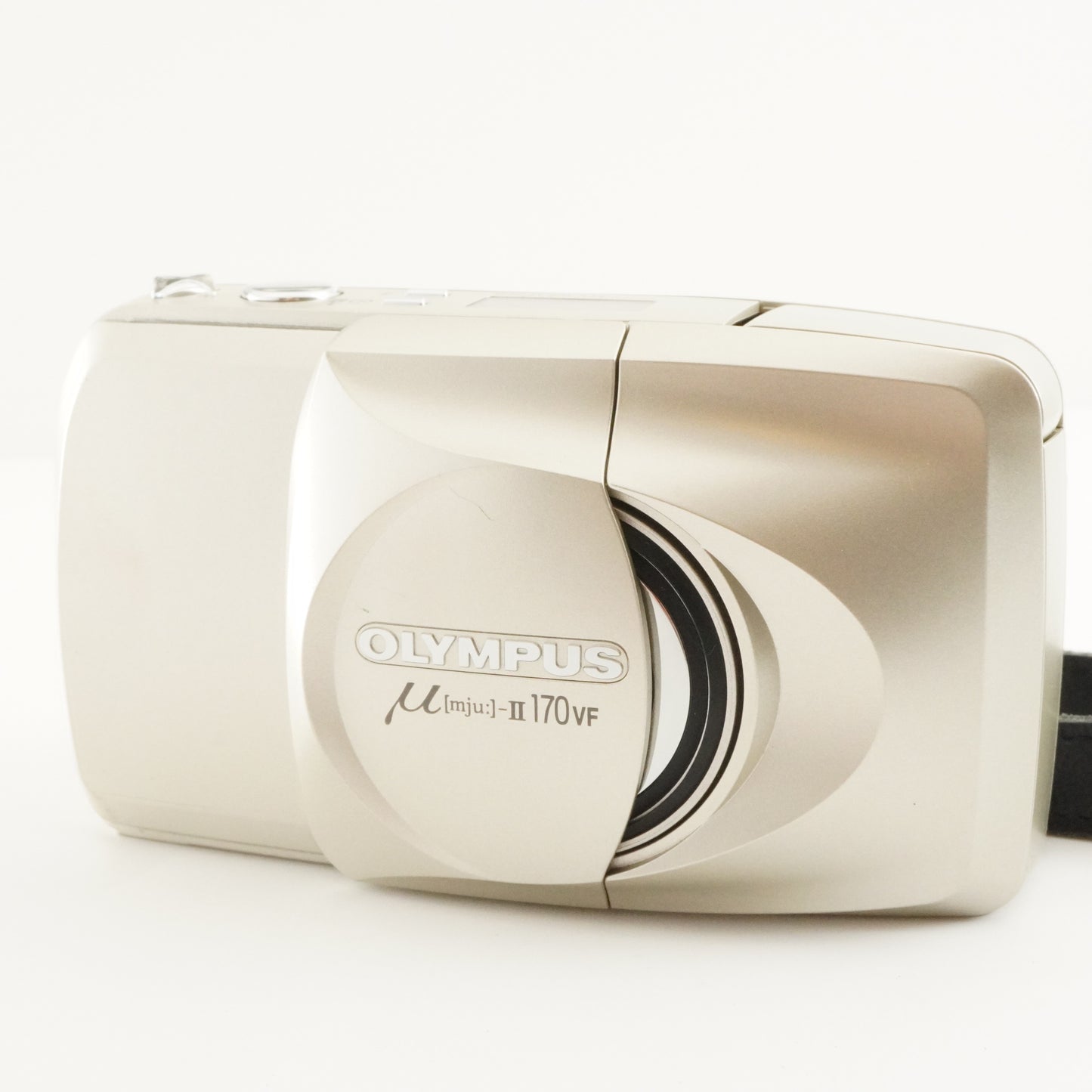 OLYMPUS mju II 170 VF + Case +RC-200 Point & Shoot Film Camera from Japan #10080