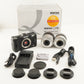 [1,816 Shots] PENTAX Q10 Black + 02 5-15mm + 06 15-45mm In Box from Japan #10091