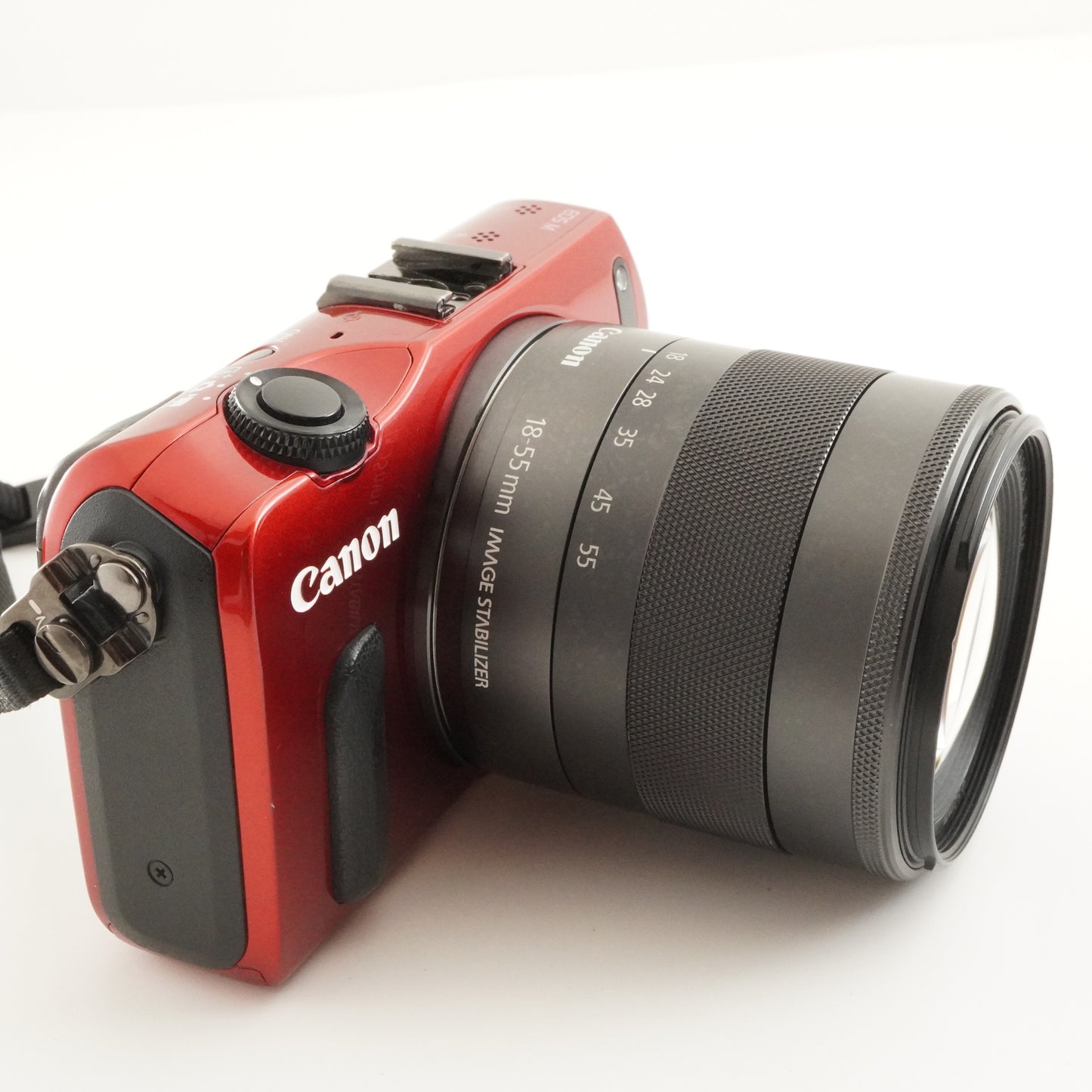 Canon EOS M Red + EF-M 18-55mm F3.5-5.6 IS STM Digital Camera from Japan #10131