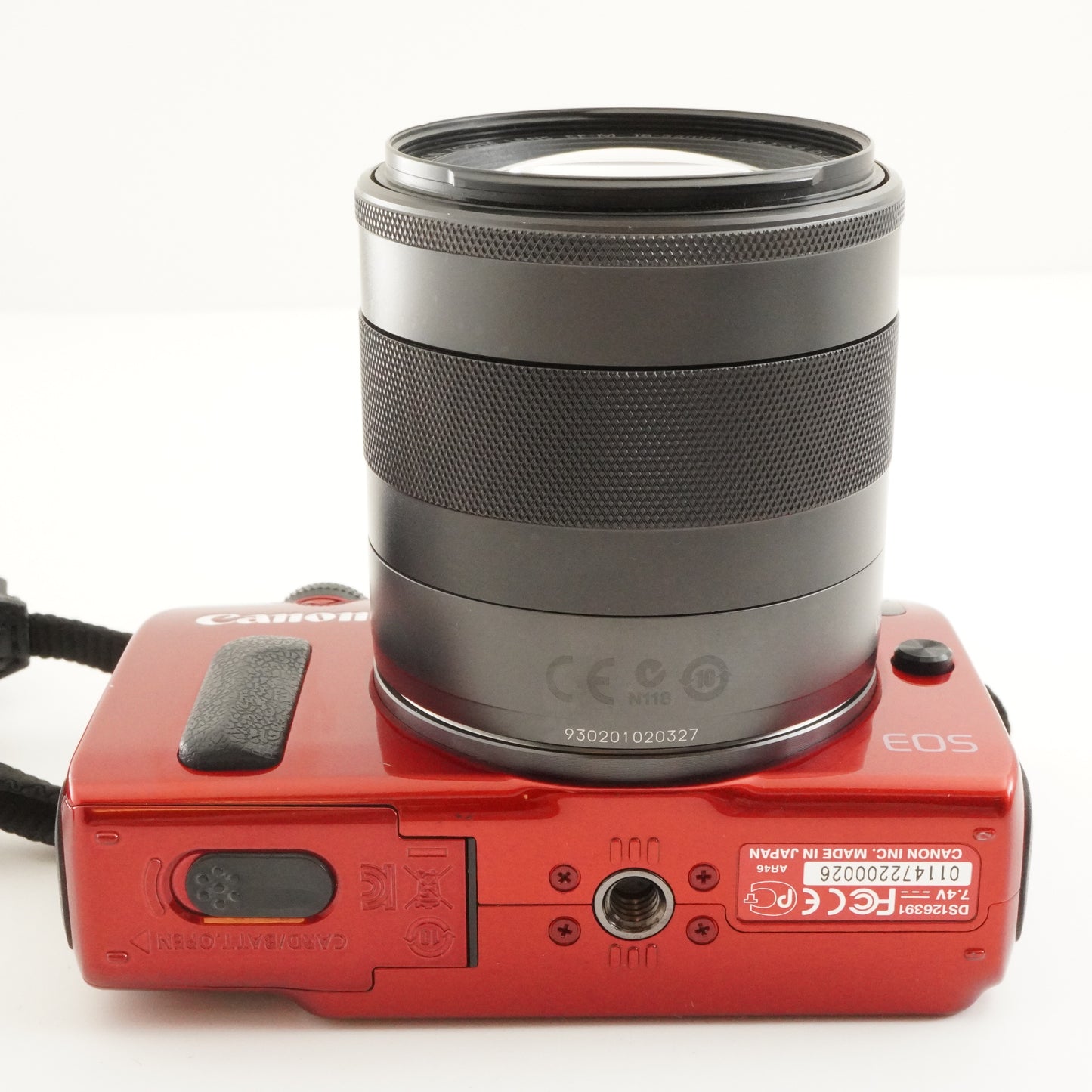 Canon EOS M Red + EF-M 18-55mm F3.5-5.6 IS STM Digital Camera from Japan #10131