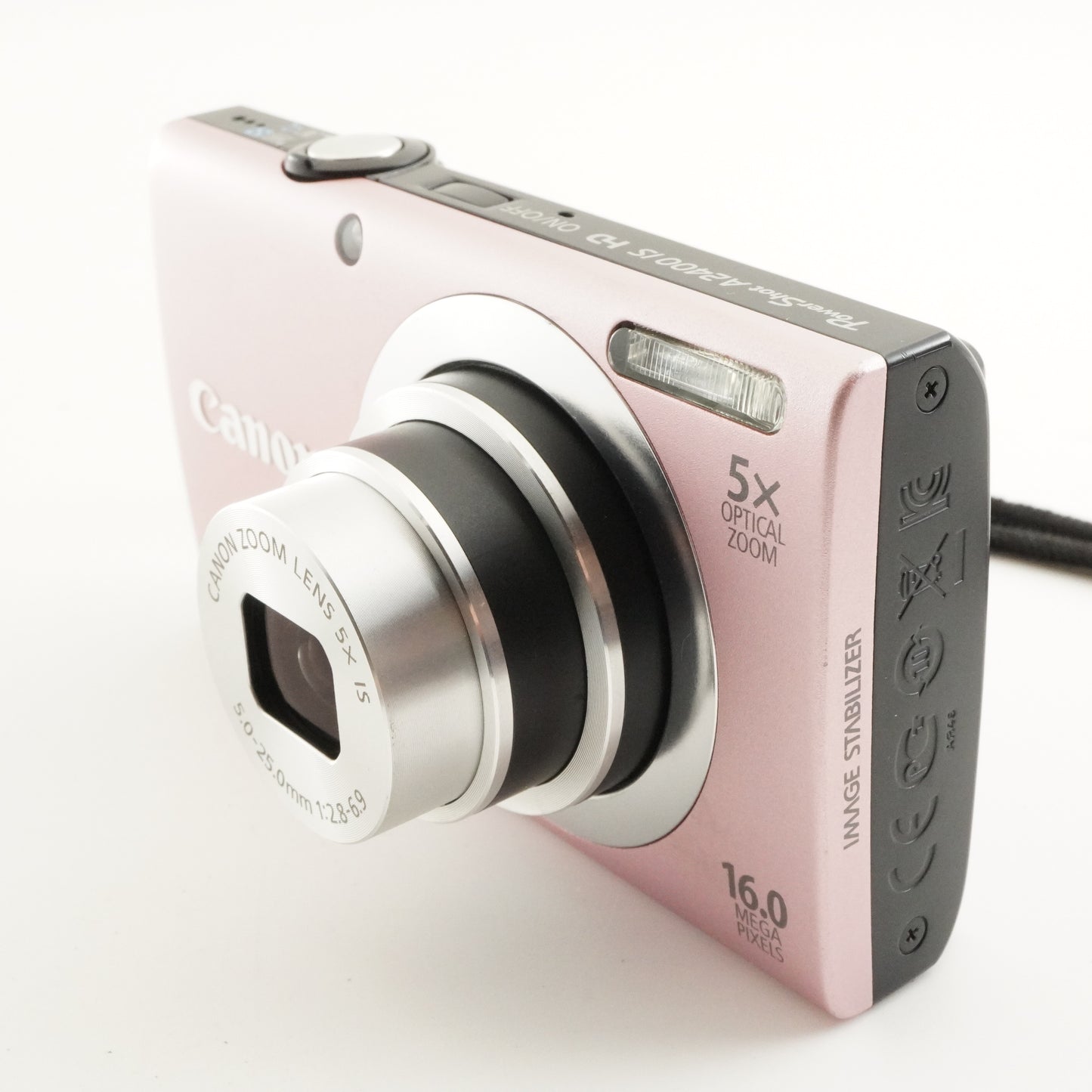 Canon PowerShot A2400 IS Pink + 4GB SDHC Card Digital Camera from Japan #10228