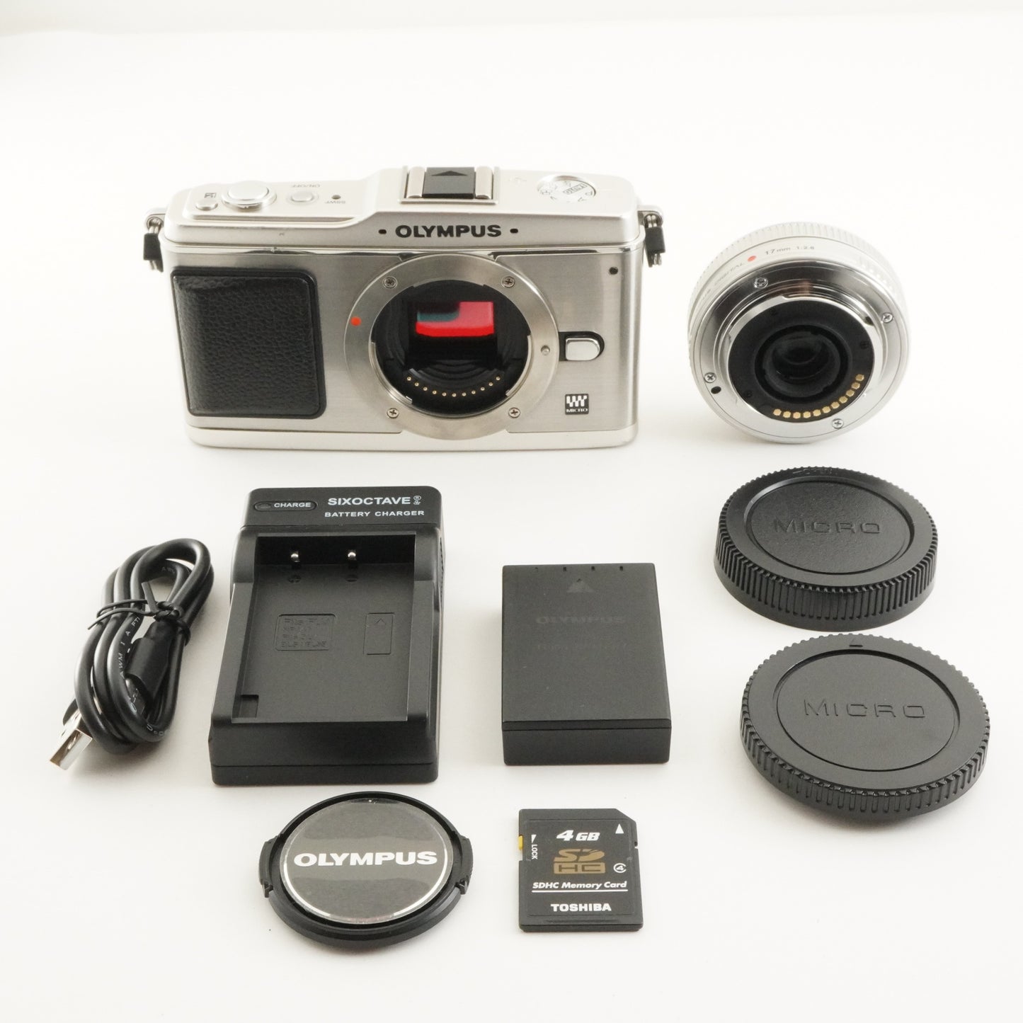 [5,271 Shots] OLYMPUS PEN E-P1 Silver +17mm F2.8 + 4GB SDHC from Japan #10251