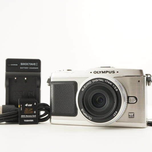 [5,271 Shots] OLYMPUS PEN E-P1 Silver +17mm F2.8 + 4GB SDHC from Japan #10251