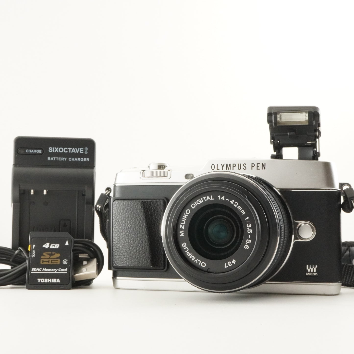 [5,142 Shot] OLYMPUS PEN E-P5 Silver + 14-42mm II R + 4GB SDHC from Japan #10253