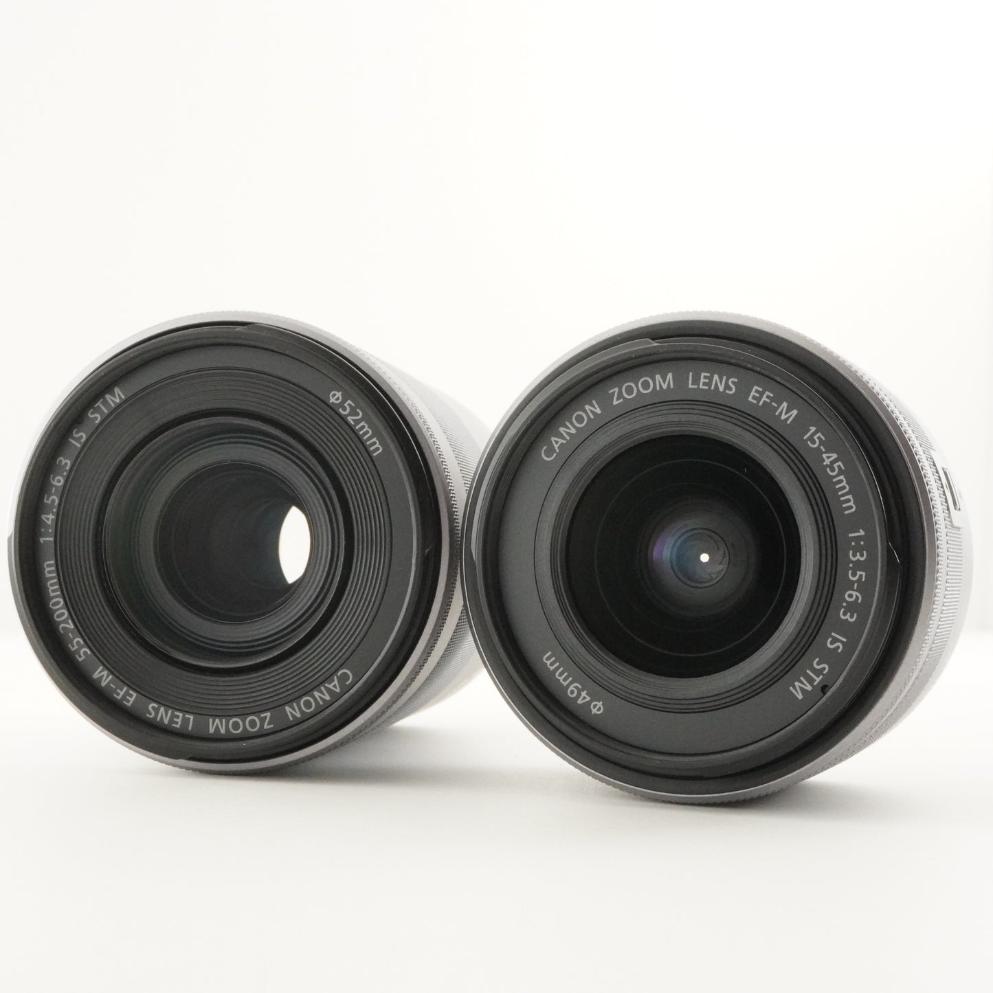 Canon EOS M100 White + EF-M 15-45mm + 55-200mm IS STM In Box from Japan #10256