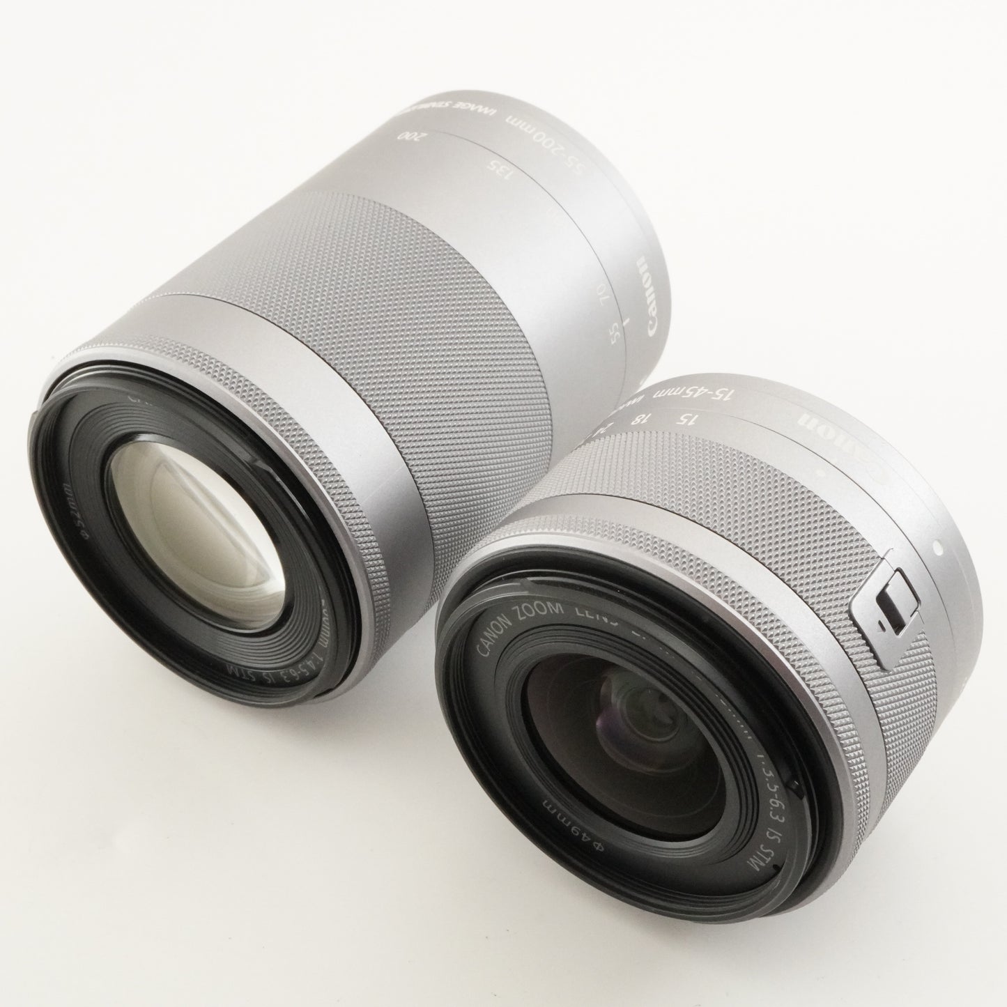 Canon EOS M100 White + EF-M 15-45mm + 55-200mm IS STM In Box from Japan #10256