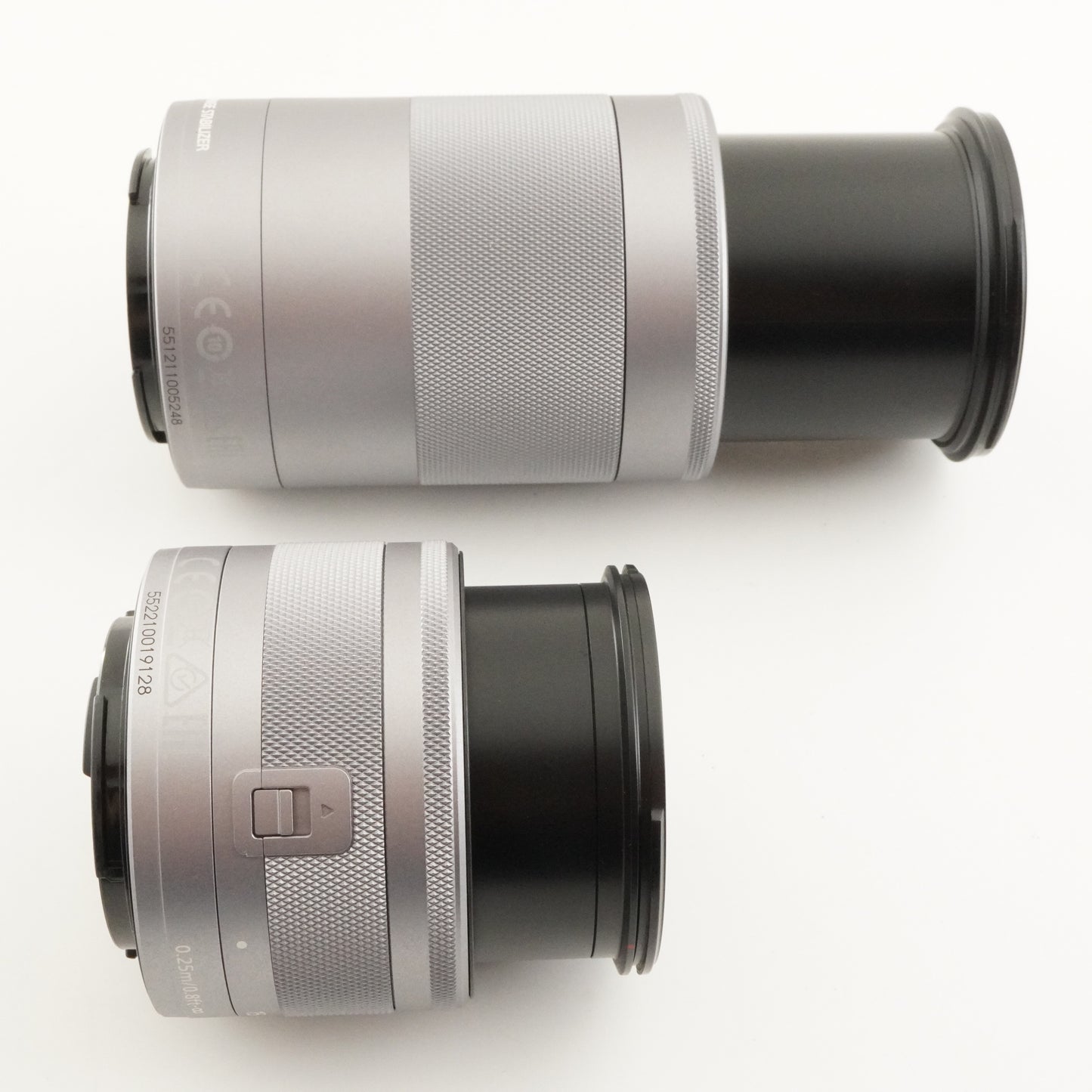 Canon EOS M100 White + EF-M 15-45mm + 55-200mm IS STM In Box from Japan #10256