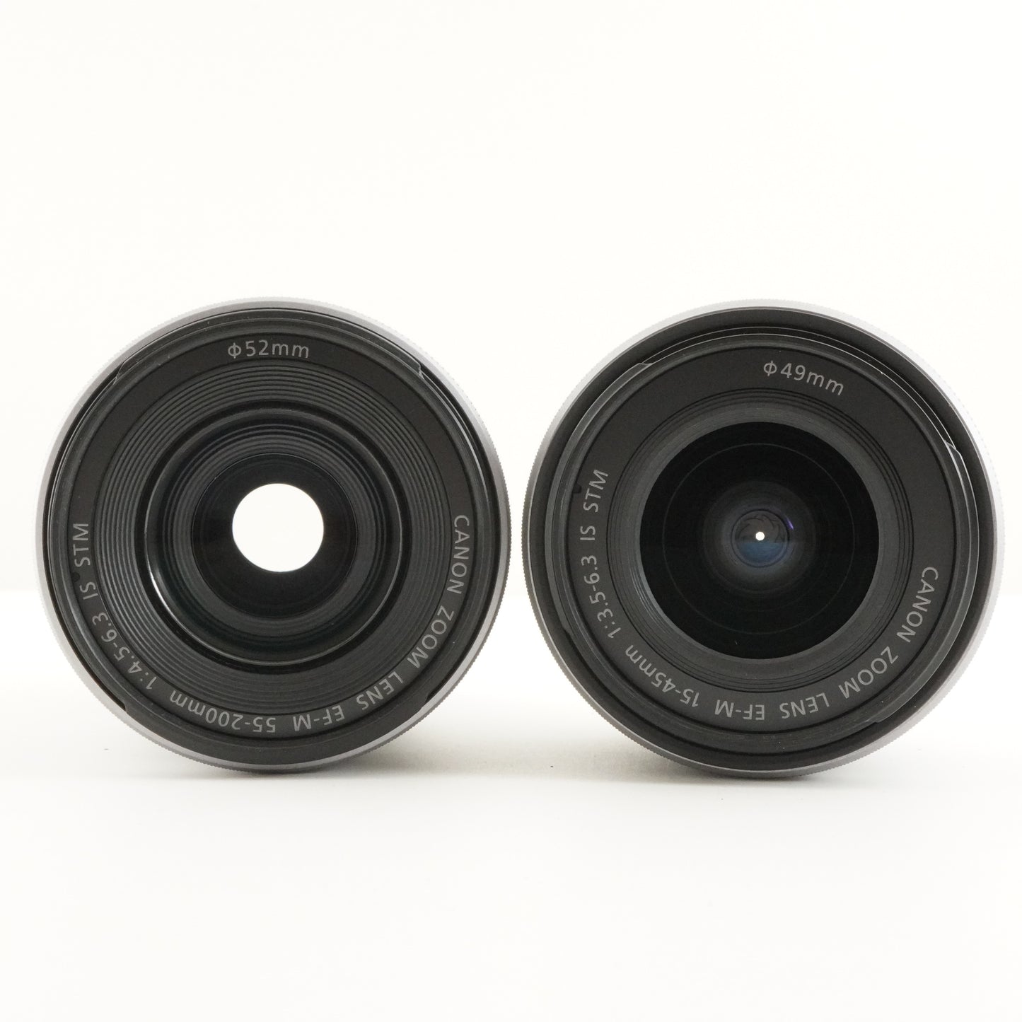 Canon EOS M100 White + EF-M 15-45mm + 55-200mm IS STM In Box from Japan #10256