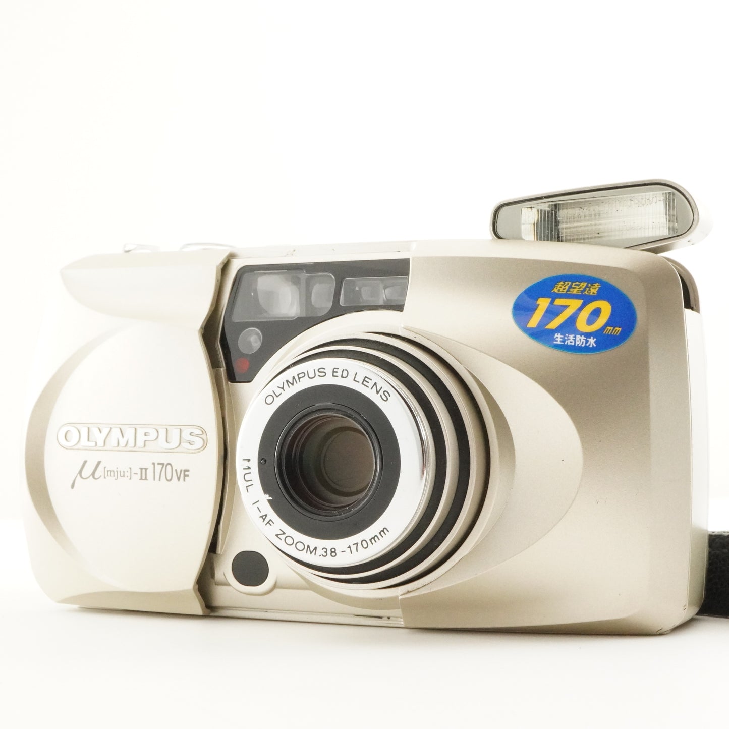 OLYMPUS mju II 170 VF [mju:] + Case + RC-200 Film Camera from Japan #10303