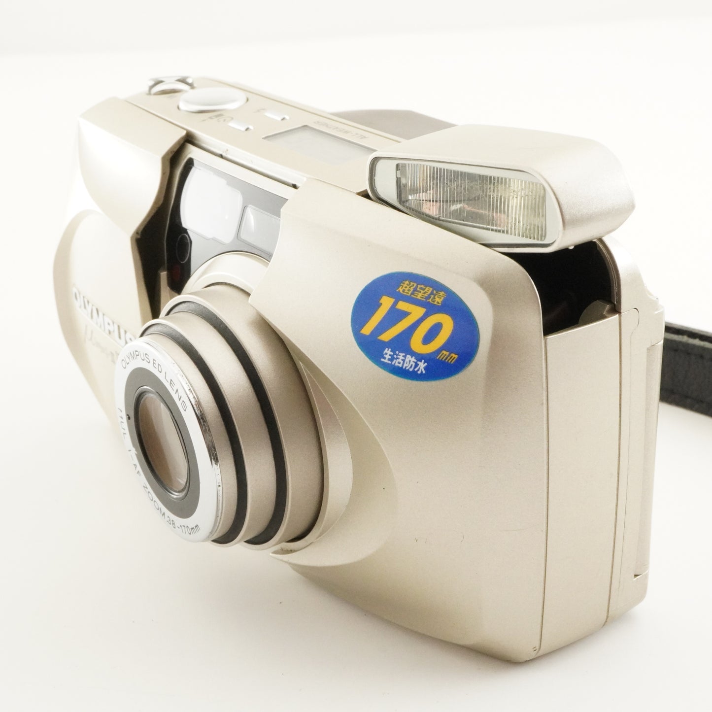 OLYMPUS mju II 170 VF [mju:] + Case + RC-200 Film Camera from Japan #10303
