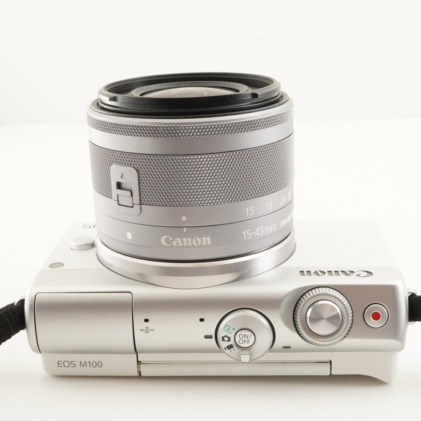Canon EOS M100 White + EF-M 15-45 + 55-200 In Box + 4GB SDCard from Japan #10438