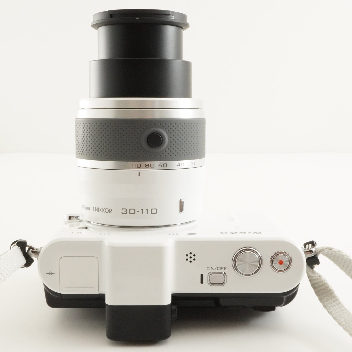 [2,937 Shots] Nikon 1 V1 White + 30-110mm + SB-N5 + 4GB SDCard from Japan #10514