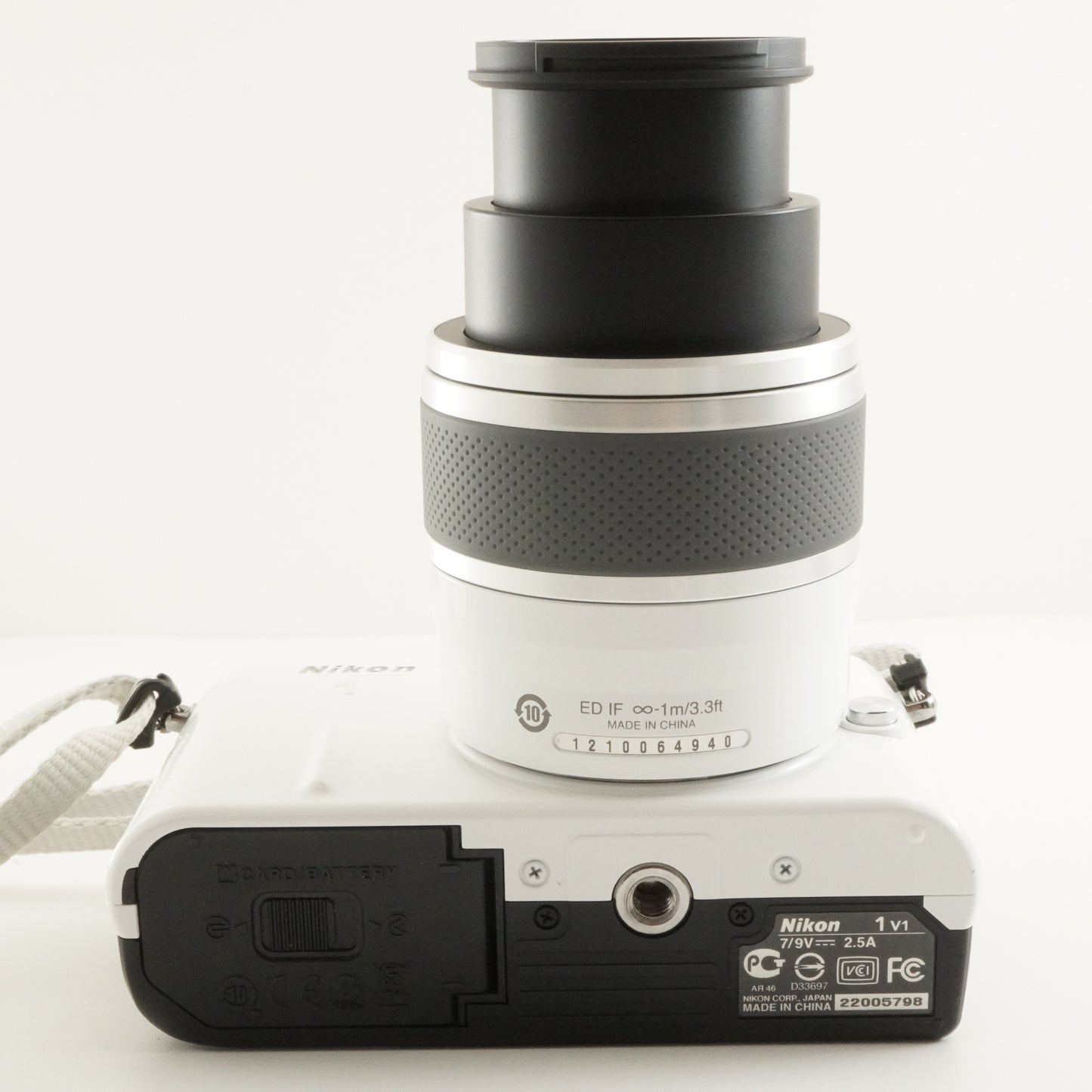 [2,937 Shots] Nikon 1 V1 White + 30-110mm + SB-N5 + 4GB SDCard from Japan #10514