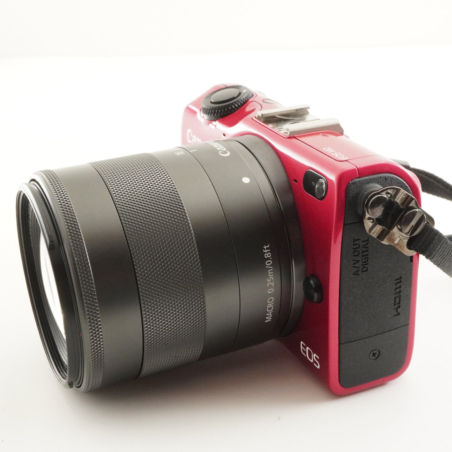 Canon EOS M2 Red + EF-M 18-55mm F3.5-5.6 IS STM Digital Camera from Japan #10565
