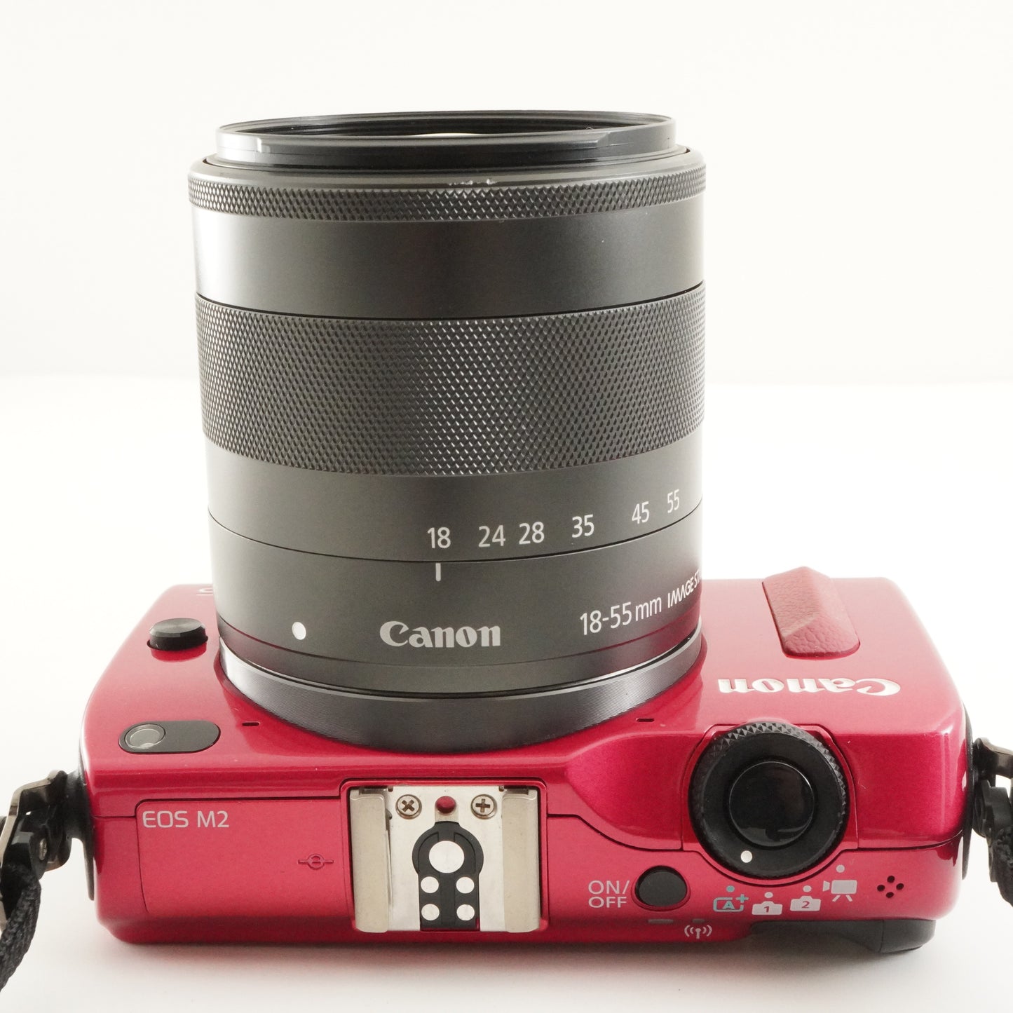 Canon EOS M2 Red + EF-M 18-55mm F3.5-5.6 IS STM Digital Camera from Japan #10565