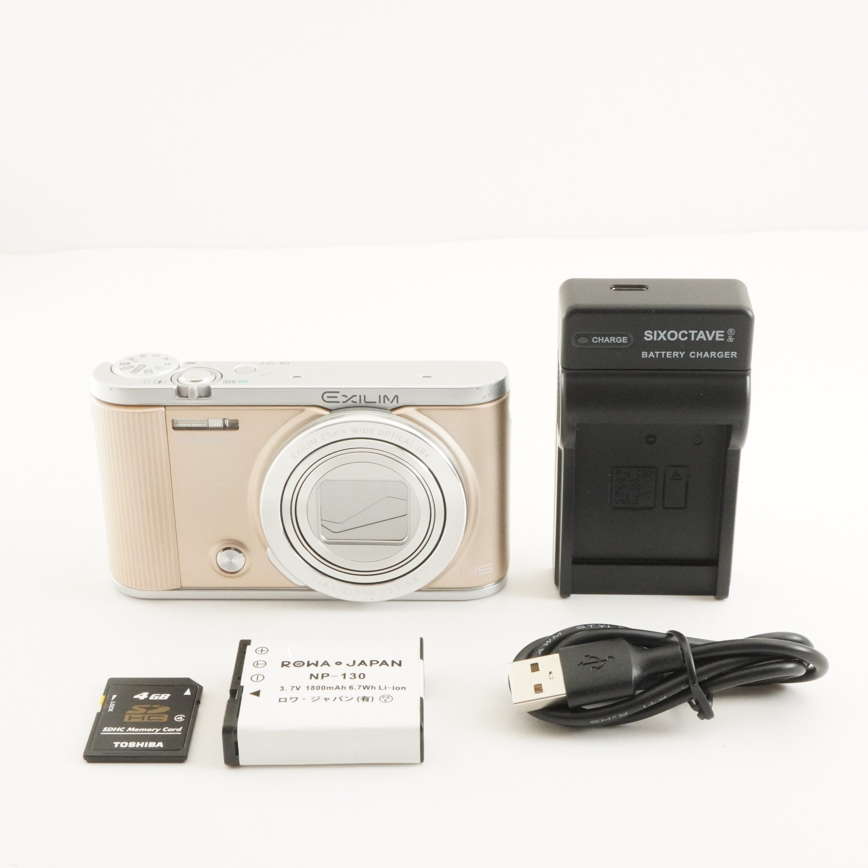 CASIO EXILIM デジタルカメラEX-ZR1800 ゴールド Near Mint] Casio HIGH SPEED EXILIM EX-ZR1800 GOLD 16.1 MP Digital