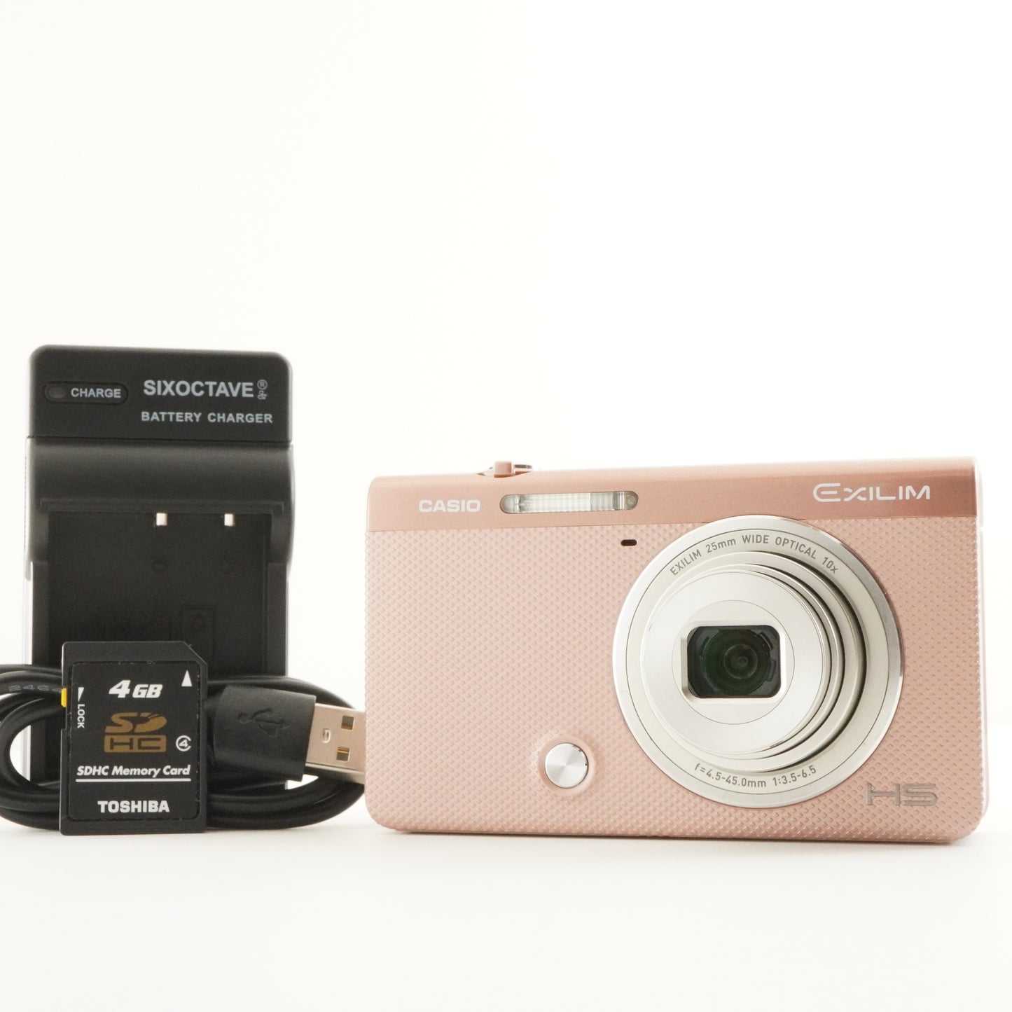 CASIO EXILIM EX-ZR50 Pink + 4GB SDHC Card Digital Camera from Japan #10775