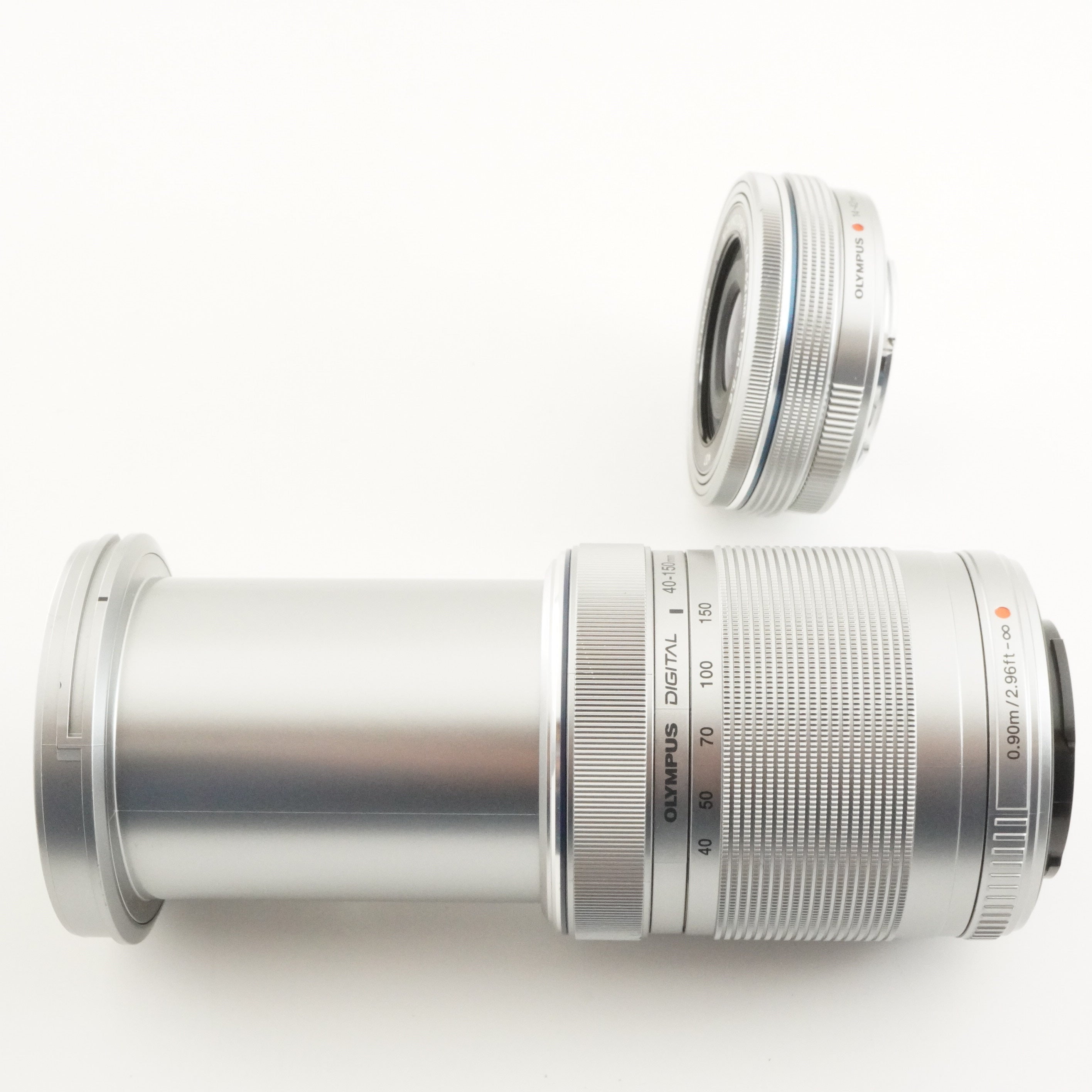 1,709 Shots] OLYMPUS PEN E-PL6 White +14-42 EZ +40-150 In Box from