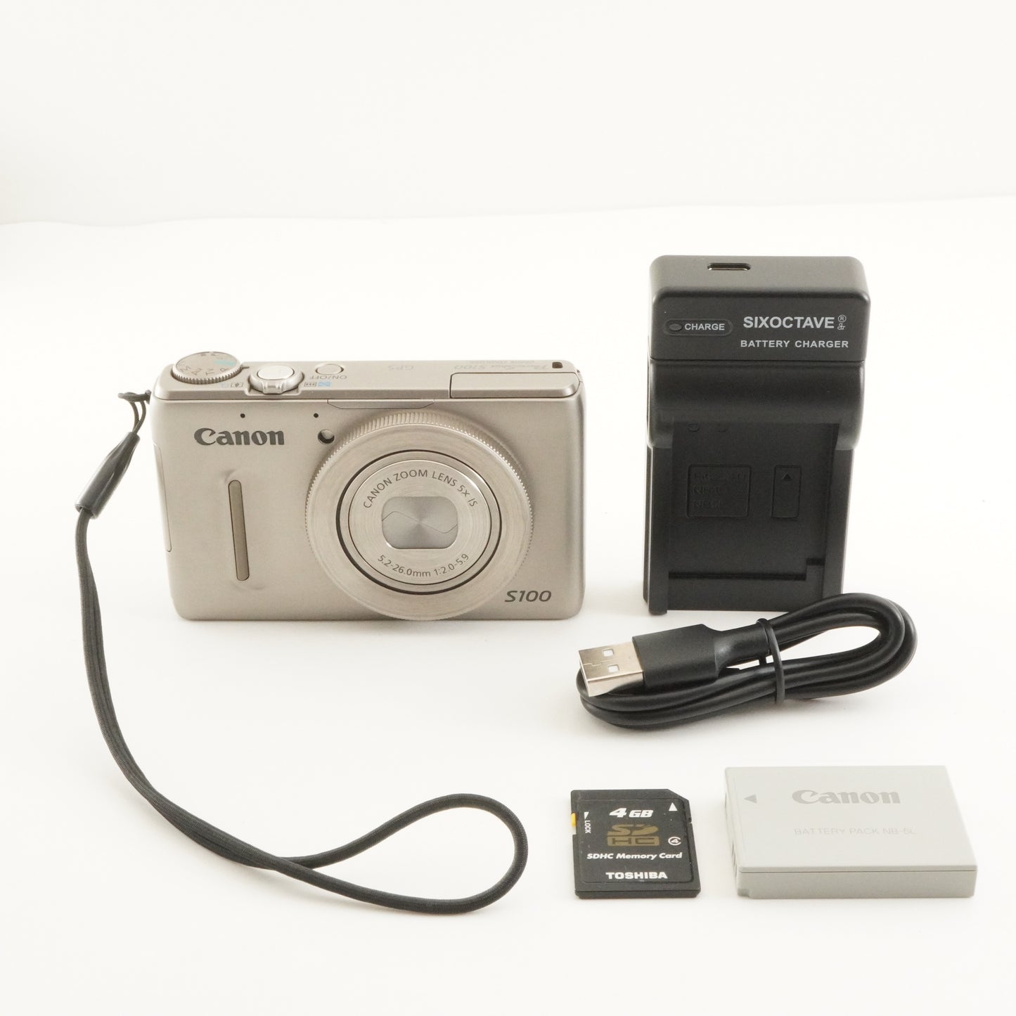 Canon PowerShot S100 Silver + 4GB SDHC Card Digital Camera from Japan #10780