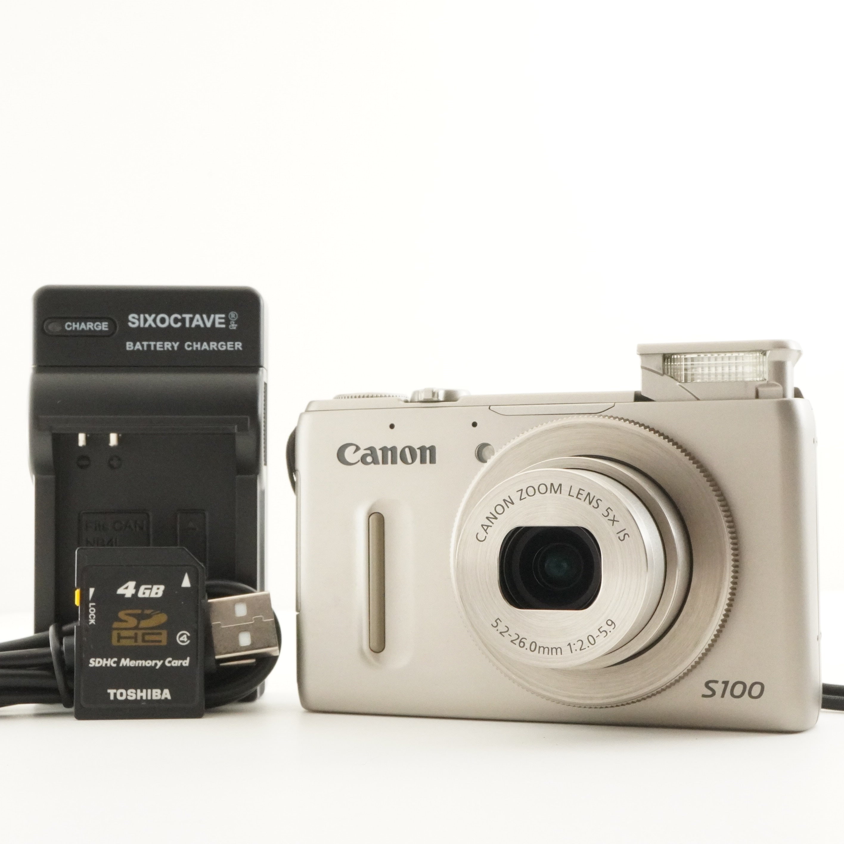 Canon PowerShot S100 Silver + 4GB SDHC Card Digital Camera from