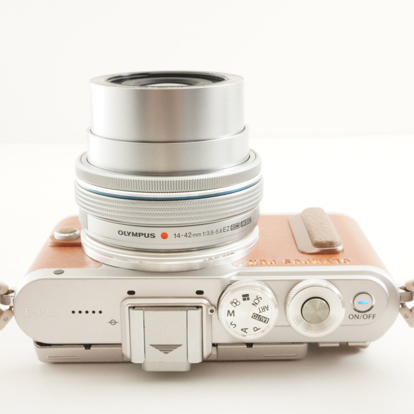 [398 Shots] OLYMPUS PEN E-PL8 Brown +14-42mm +Case +4GB SDCard from Japan #10781