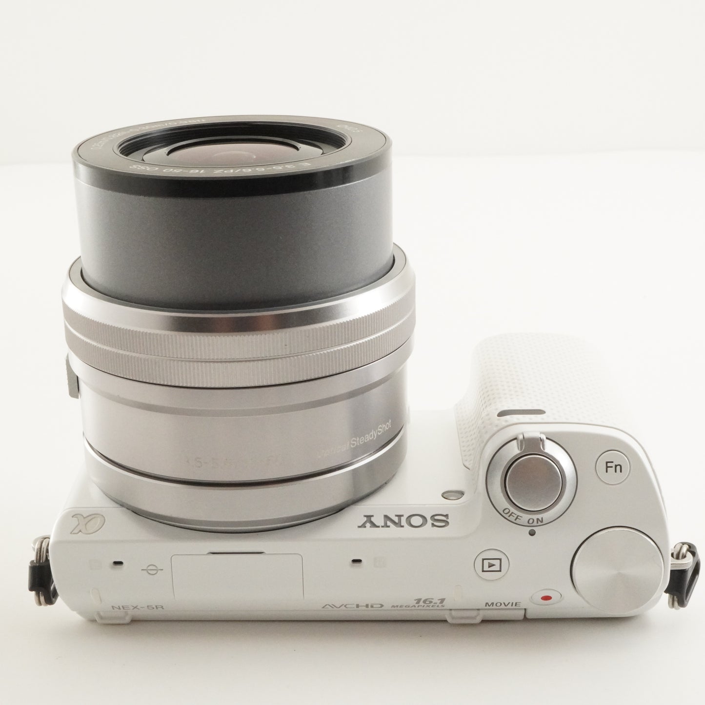 [9,479 Shots] SONY NEX-5R White + E PZ 16-50mm +8GB SDHC Card from Japan #10782