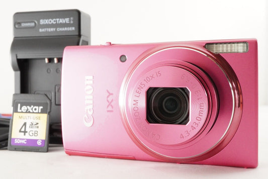 Canon IXY 140 Pink With 4GB SDHC Card Digital Camera from Japan #0449