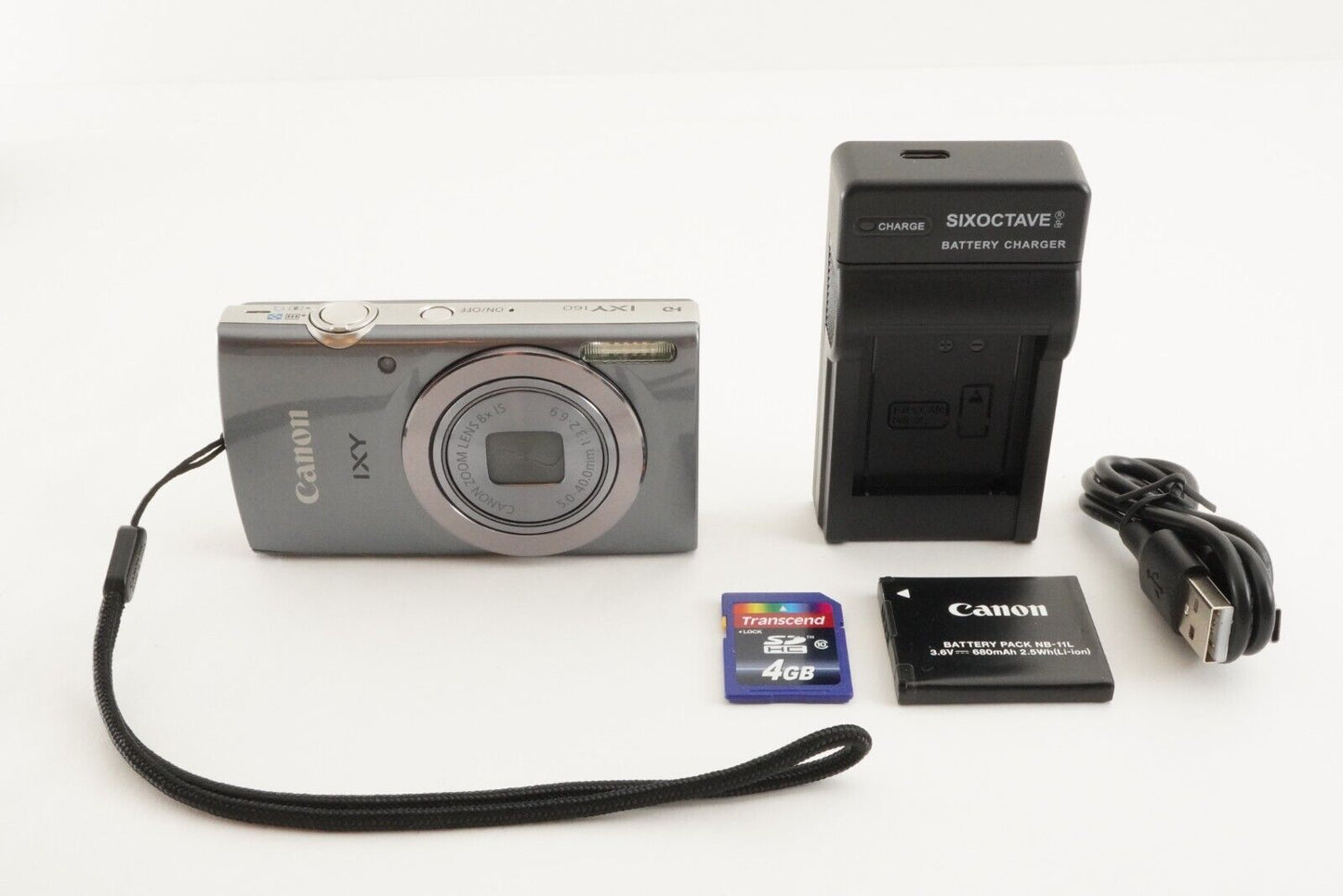 Canon IXY 160 Silver With 4GB SDHC Card Compact Digital Camera from Japan #1614