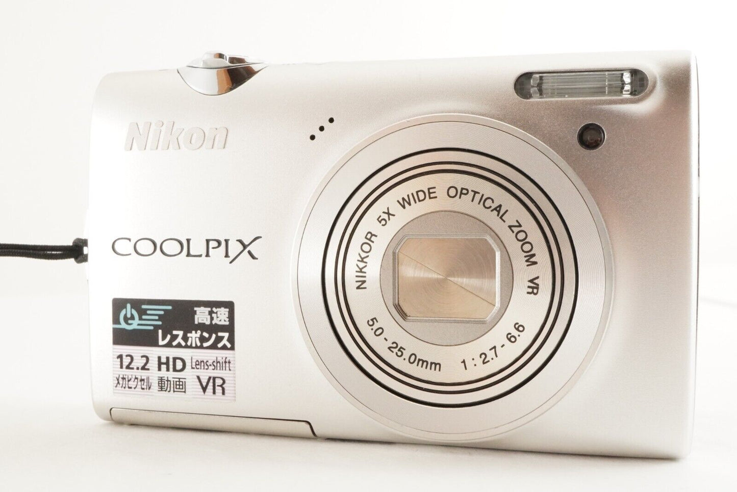 Nikon COOLPIX S5100 Silver With 4GB SDHC Card Digital Camera from Japan #0696