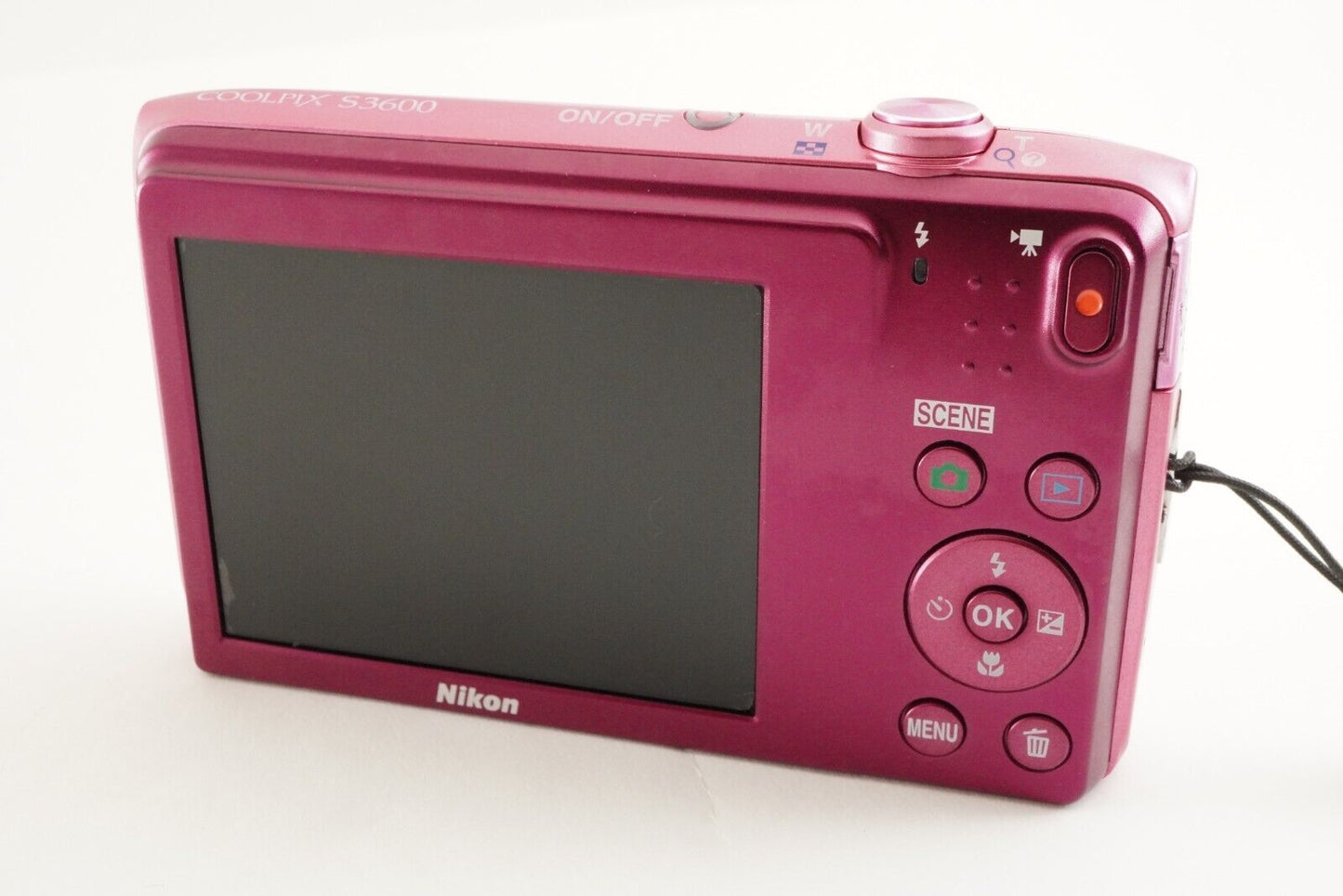 Nikon COOLPIX S3600 Pink In Box & 4GB SDHC Card Digital Camera from Japan #1090