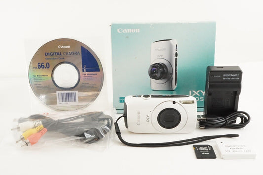 Canon IXY 30S White In Box With 4GB SDHC Card Digital Camera from Japan #0943