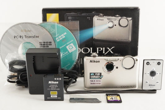 Nikon COOLPIX S1100pj Silver In Box & 4GB SDHC Digital Camera from Japan #9209