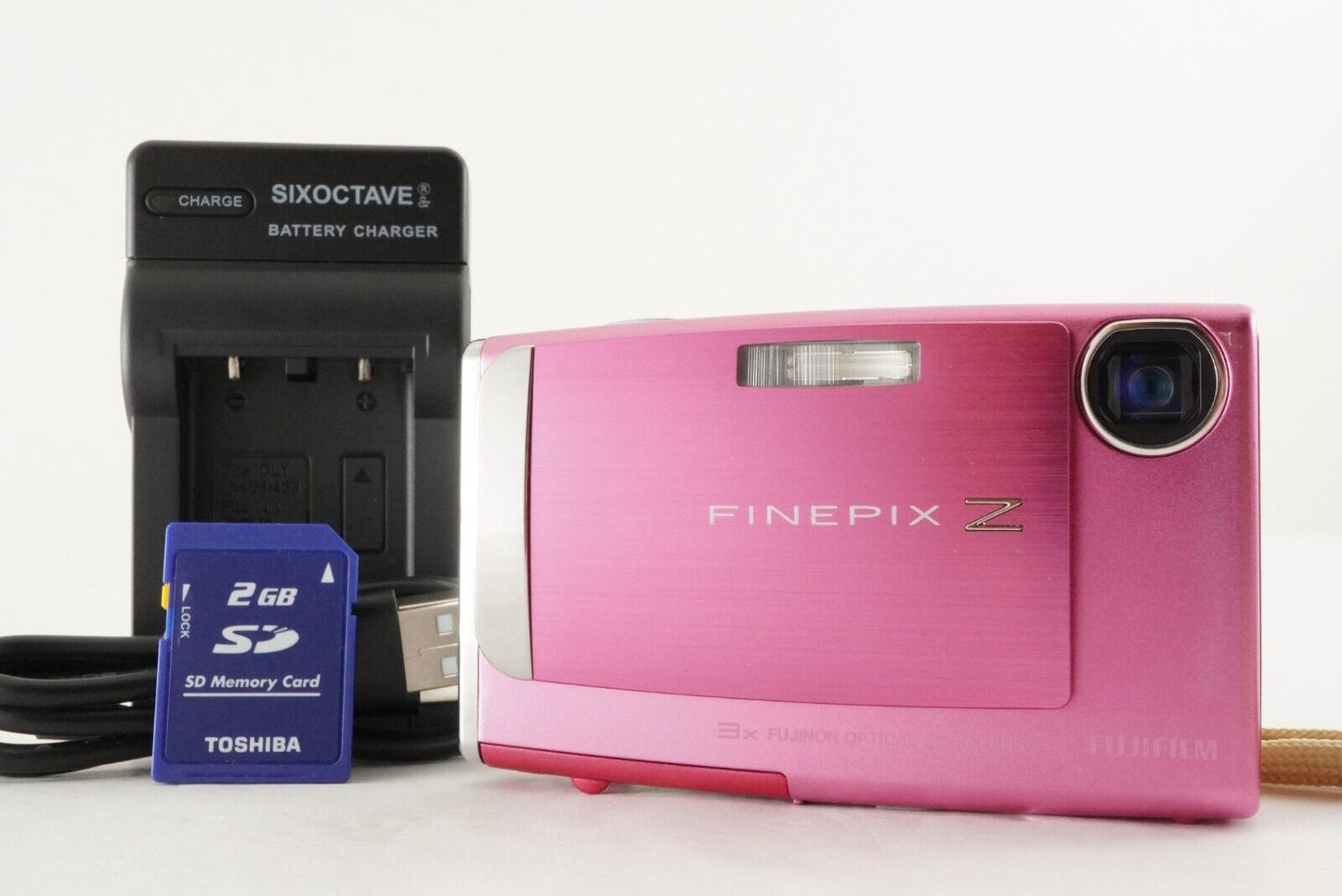 FUJIFILM FinePix Z10fd Pink With 2GB SD Card Digital Camera from Japan #1450