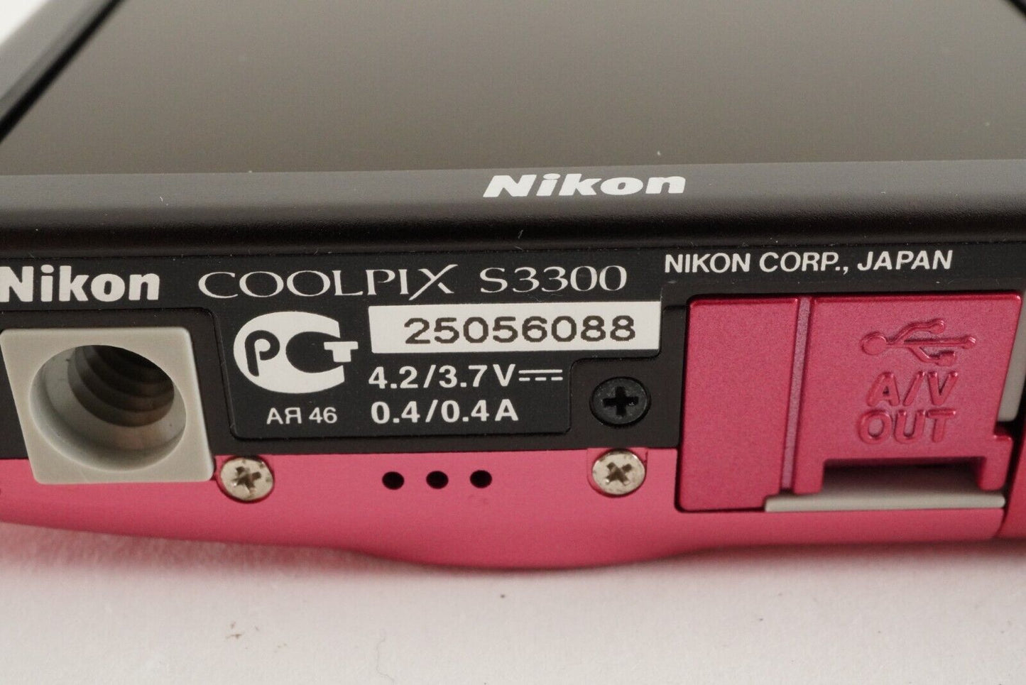 NIkon COOLPIX S3300 Pink With 4GB SDHC Card Digital Camera from Japan #9718