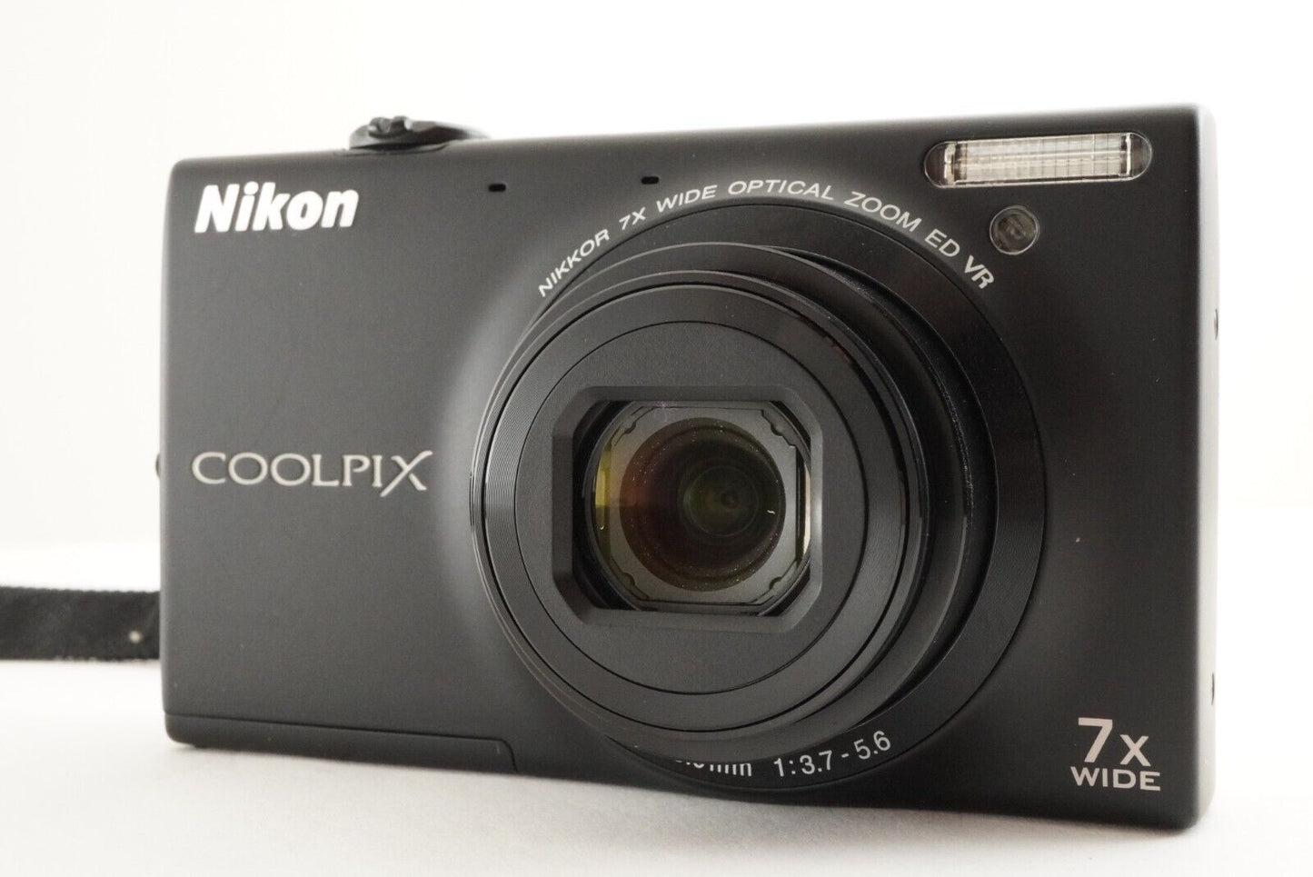 Nikon COOLPIX S6100 Black In Box With 4GB SDHC Card from Japan #1633