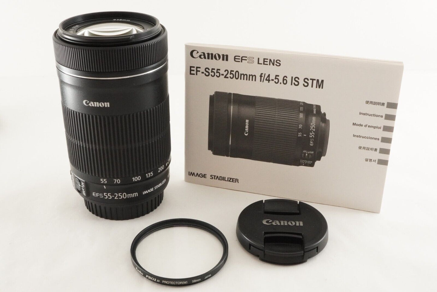 Canon EF-S 55-250mm F4-5.6 IS STM AF ZOOM Lens from Japan #9786