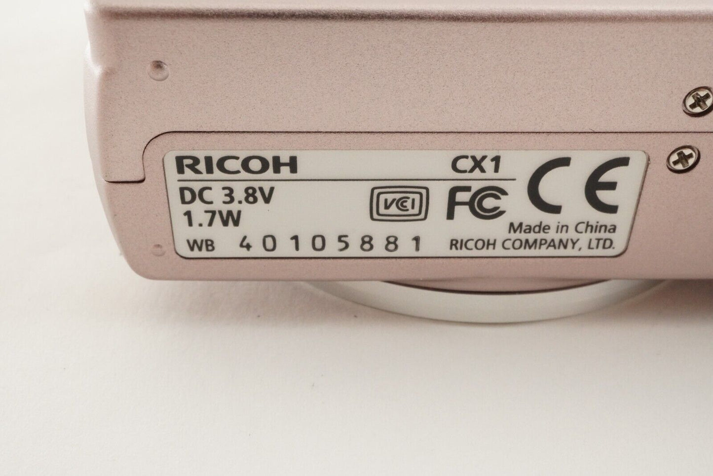 [Shutter Count 103] RICOH CX1 Pink & 4GB SDHC Card from Japan #1462