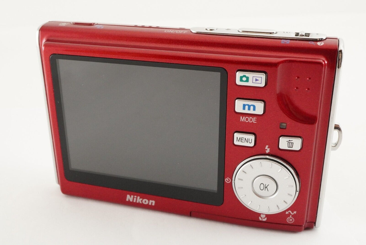 Nikon COOLPIX S5 Red With 2GB SD Card Point & Shoot Film Camera from Japan #8023