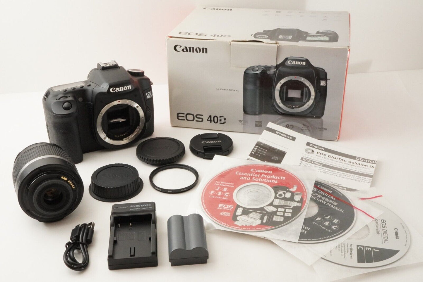 [S/C 762] Canon EOS 40D + EF-S 18-55mm F3.5-5.6 IS In Box from Japan #1342