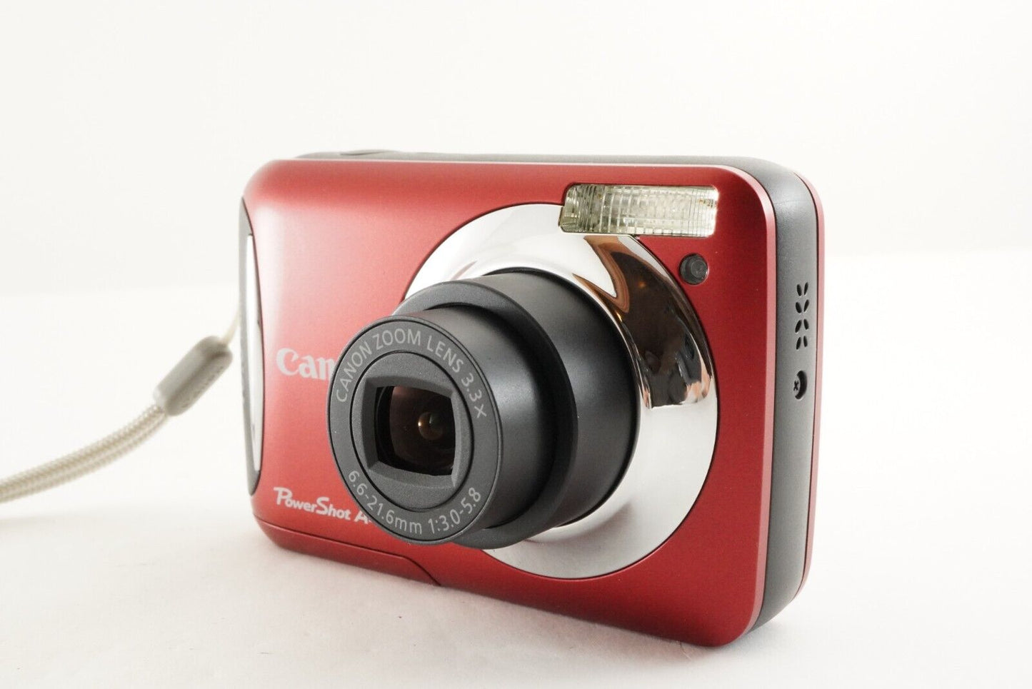 Canon PowerShot A495 Red In Box With 2GB SD Card Digital Camera from Japan #1460